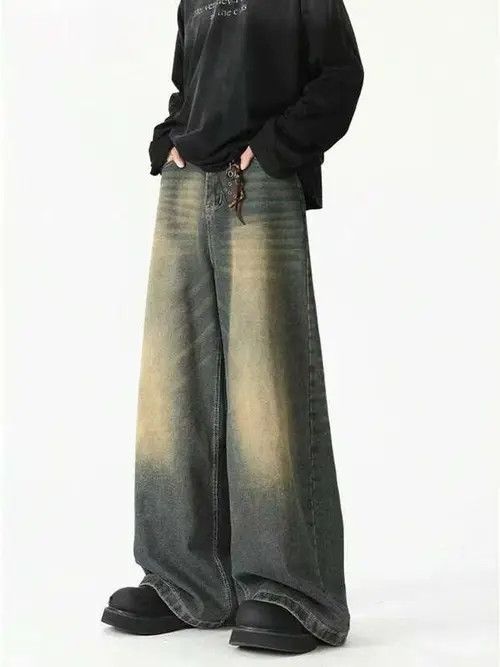 Jean Vintage 2000s Retro Denim Jeans Washed Size US 34 / EU 50 - 2 Thumbnail