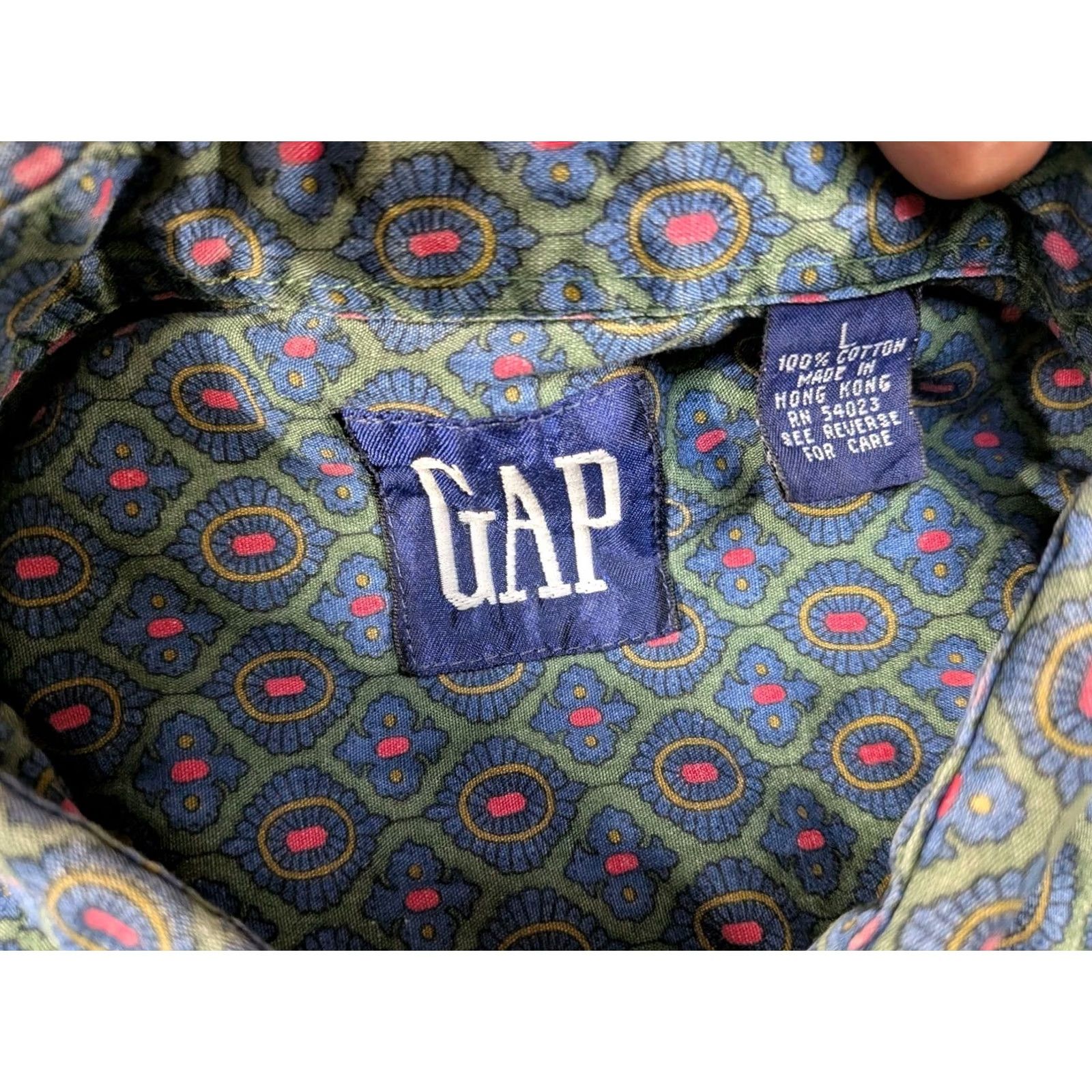 Gap VINTAGE Gap Shirt Mens Large Patterned Geometric Button-Down Shirt Size US L / EU 52-54 / 3 - 2 Thumbnail