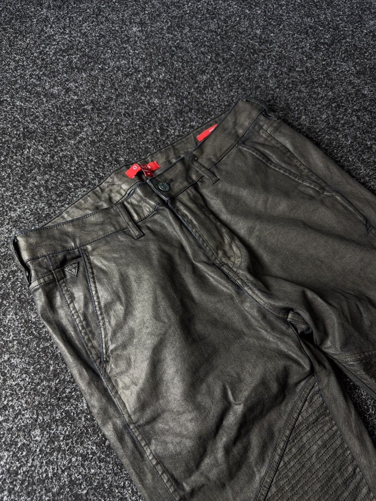 Guess Avant Garde Guess Y2K Opium Emo Punk Rock Waxed style pants Size US 34 / EU 50 - 6 Thumbnail