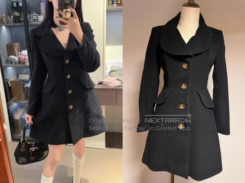 Vivienne Westwood Vivienne Westwood Heart territory Saturn button black wool Size S / US 4 / IT 40 - 1 Thumbnail