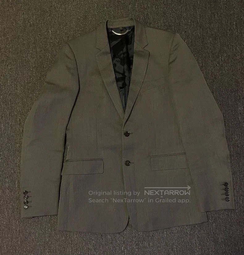 Burberry Burberry Gray Wool Silk Single Breasted Blazer. Size US M / EU 48-50 / 2 - 1 Thumbnail