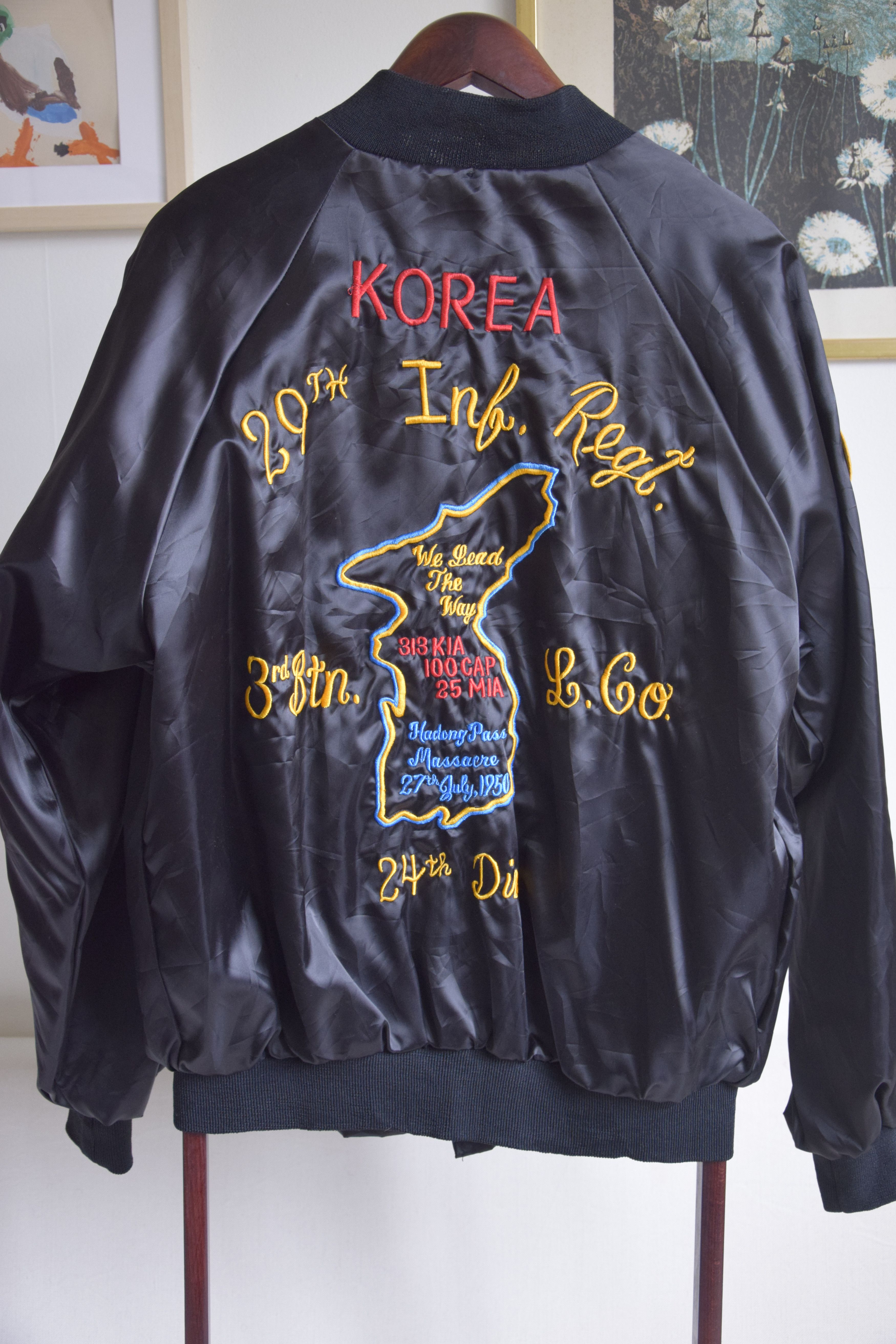 Other Korean War Victory Satin Bomber Jacket 29th Inf. Regt." 50's Size US XL / EU 56 / 4 - 3 Thumbnail