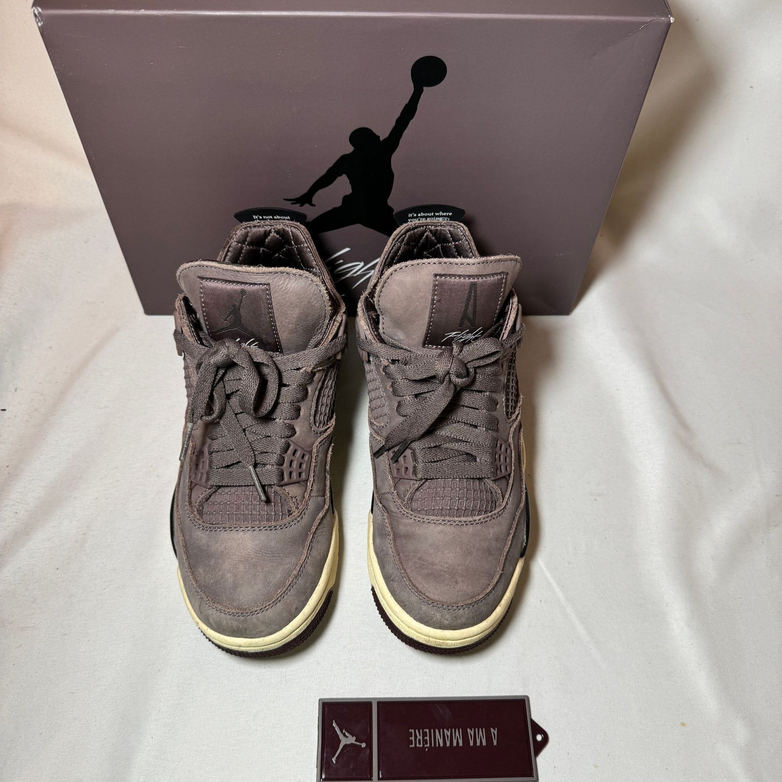 Jordan Brand × Nike Size 5.5 - A Ma Maniére x Nike Air Jordan 4 Retro Violet Ore Size US 5.5 / EU 38 - 4 Thumbnail
