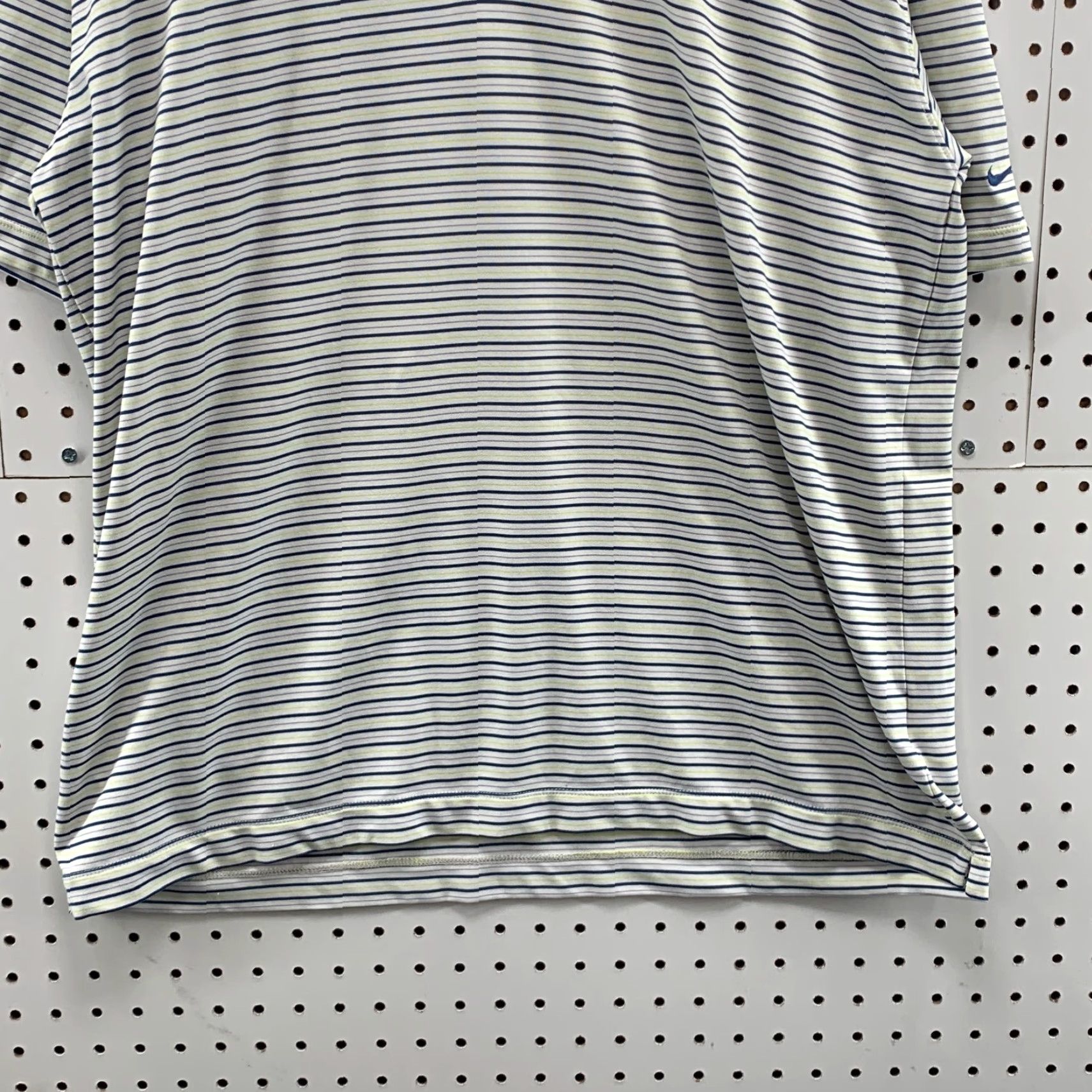 Nike VINTAGE Nike Golf Dri-Fit Mens Short Sleeved Black Blue Yellow Striped Polo Size XL Size US XL / EU 56 / 4 - 6 Thumbnail