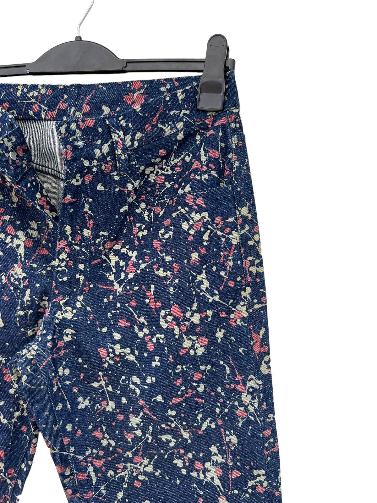 291295=Homme 291295 = HOMME Demolition Splatter Paint Design Crop Jeans Size US 30 / EU 46 - 11 Thumbnail