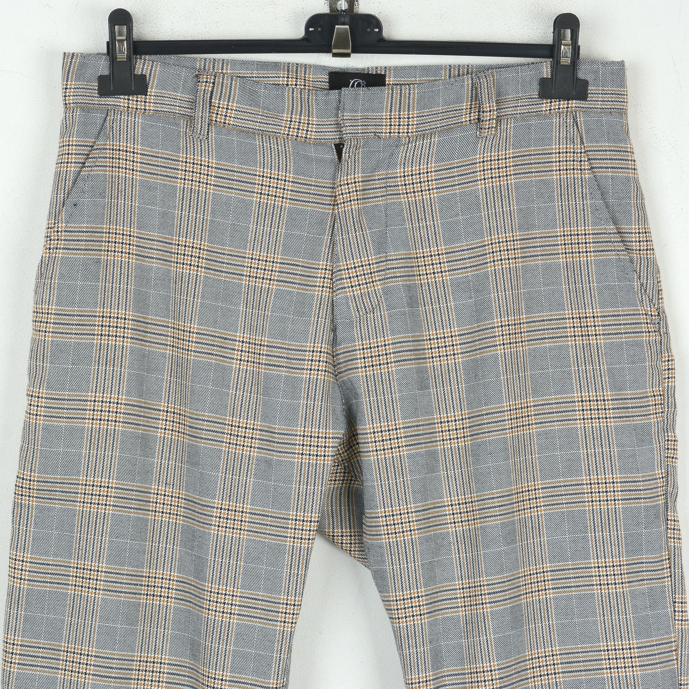 Quicksilver Gray Check Plaid Tartan Smart W32 Slim Trousers Pants Chinos Size US 32 / EU 48 - 2 Thumbnail