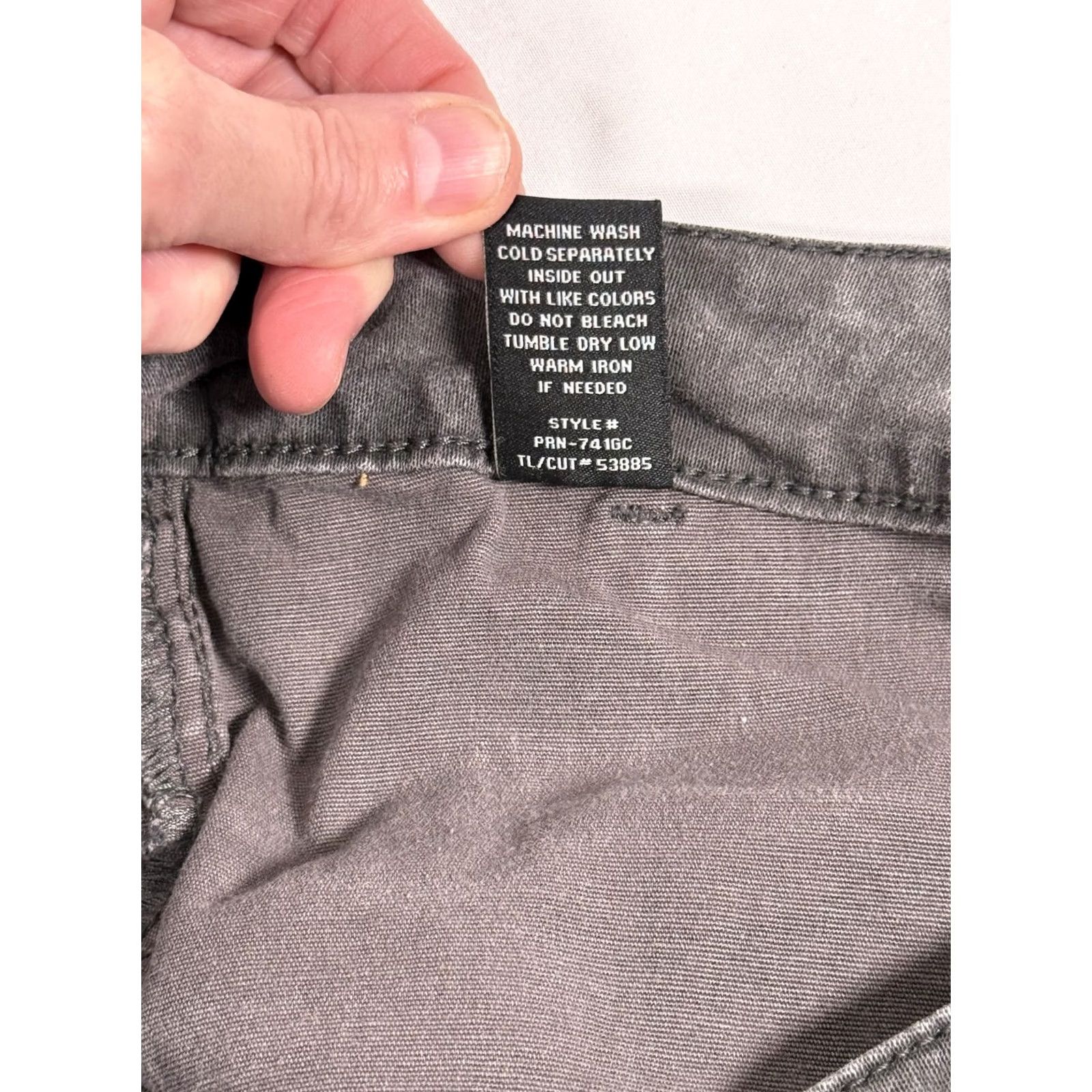 Vintage Prosperity Pants Womens Large Gray Camo Jogger Elastic Waist Cotton Blend Casual Size 36" / US 14 / IT 50 - 6 Thumbnail