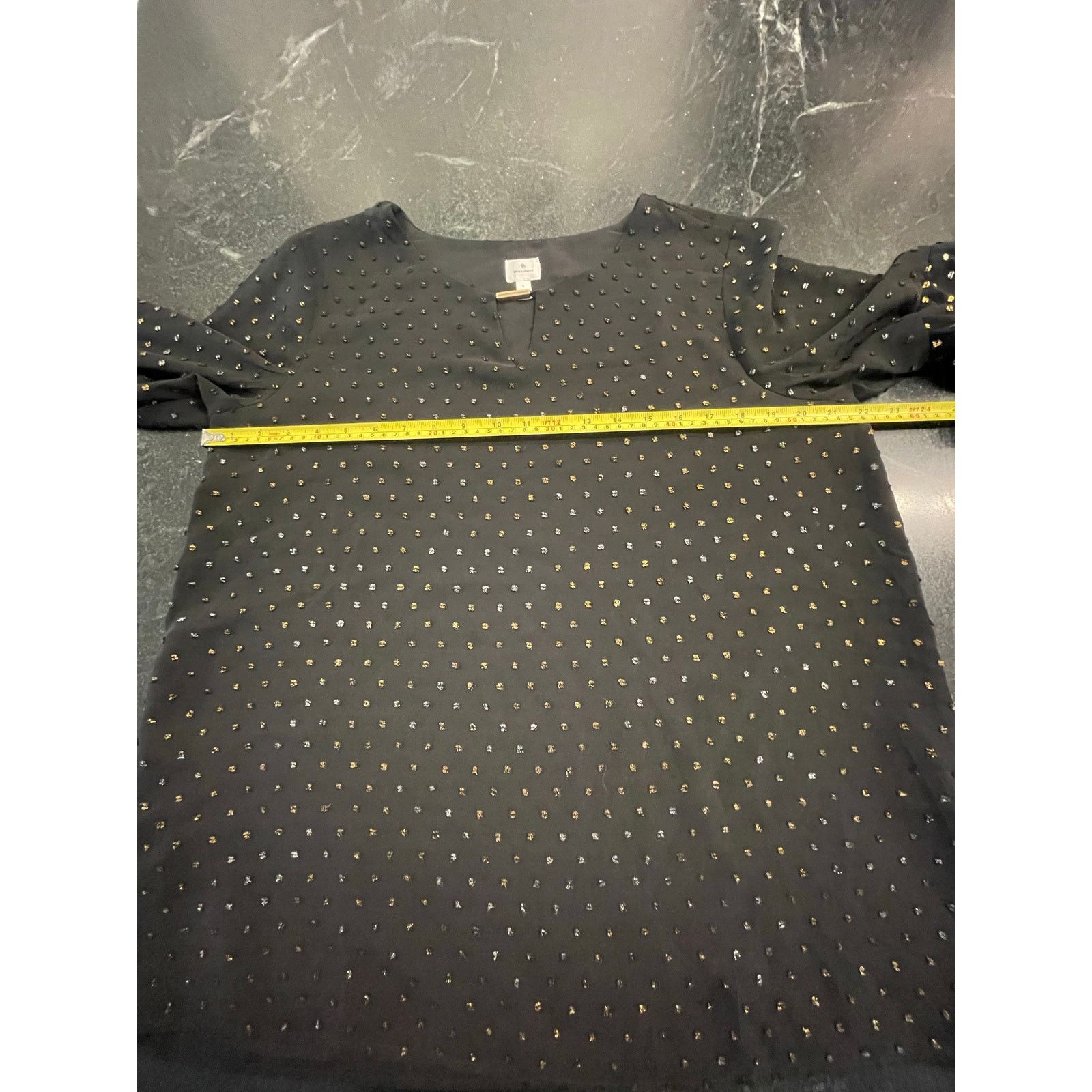 Other Dress Barn Black blouse with metallic accents LG Size L / US 10 / IT 46 - 8 Thumbnail