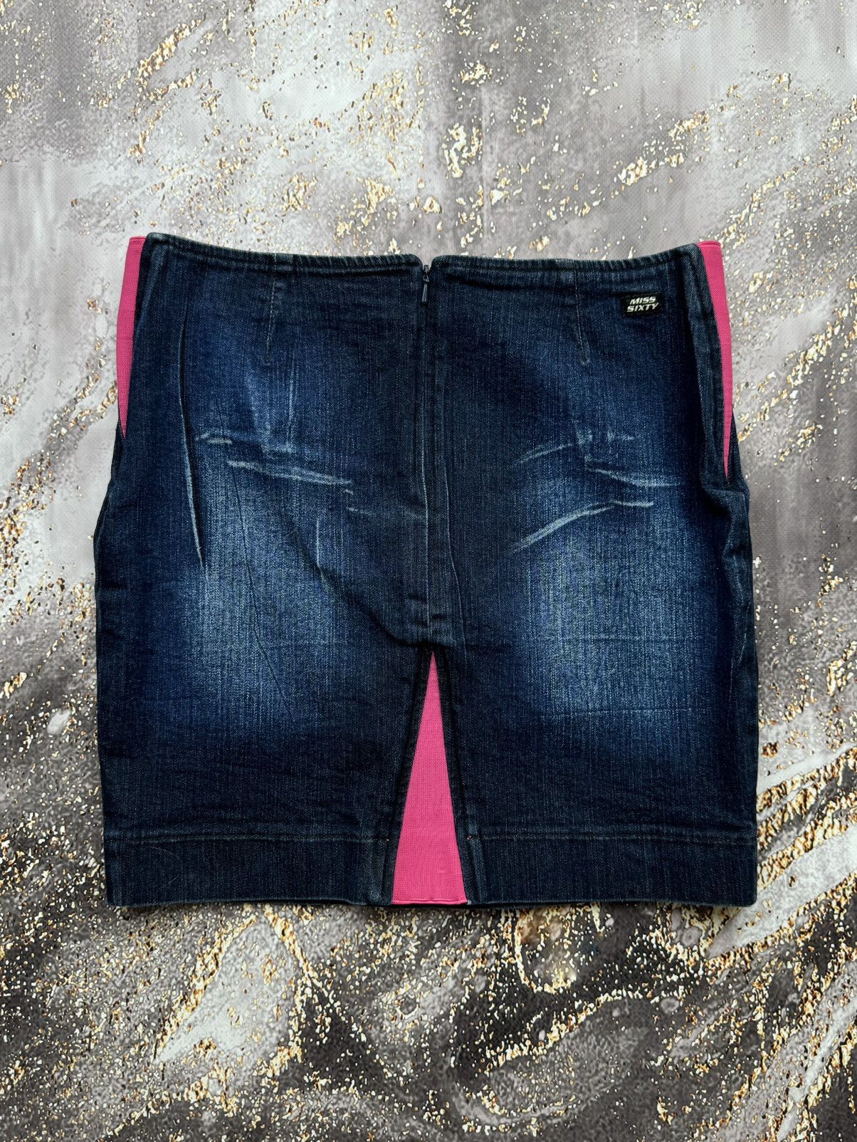 Miss Sixty × Vintage Miss Sixty Luxury Amazing Denim Mini Skirt Size 26" / US 2 / IT 38 - 4 Thumbnail