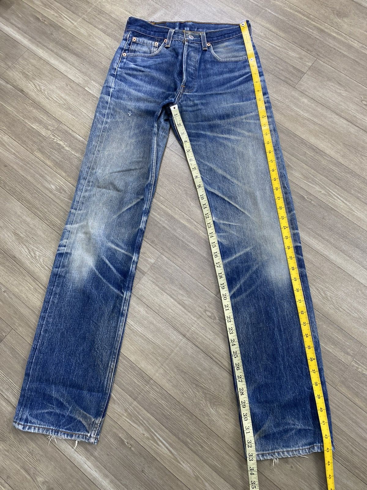 Levi's Vintage Clothing 🇺🇸1990s Vintage Levis 501XX Faded 29x36 Straight Leg Jeans Size US 29 - 23 Thumbnail