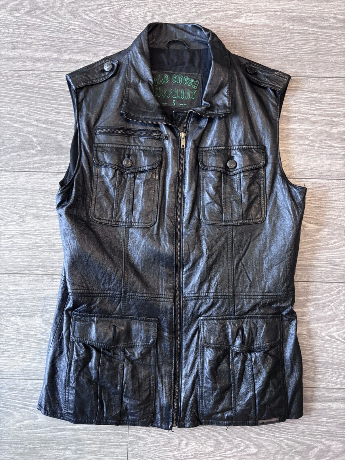 Genuine Leather × Leather × Vintage Vintage Leather Biker Jacket Size US S / EU 44-46 / 1 - 1 Thumbnail