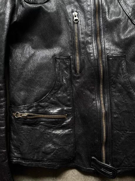 Share Spirit Homme SHARE SPIRIT Goatskin Biker Jacket Size US XS / EU 42 / 0 - 5 Thumbnail