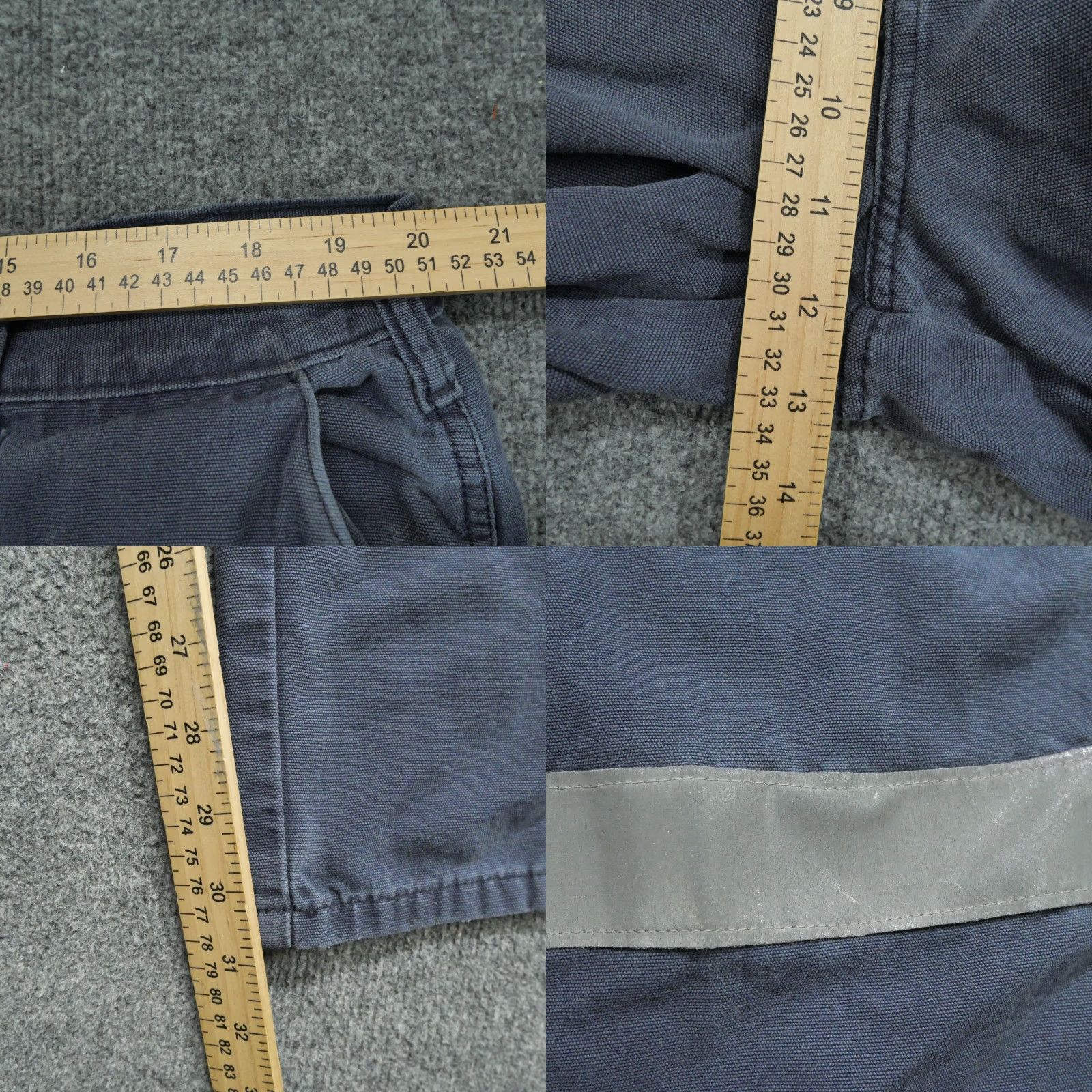 Vintage Tyndale Pants Mens 42x34 Blue Cargo Flame-Resistant Reflective Workwear Casual Pants Size US 40 / EU 56 - 8 Thumbnail