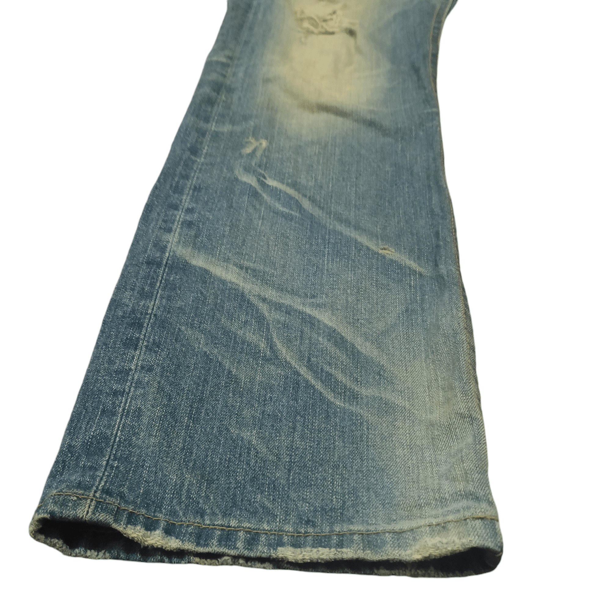 If Six Was Nine Sick Lolita Jeans Skull Distressed Jeans Size US 33 - 5 Thumbnail