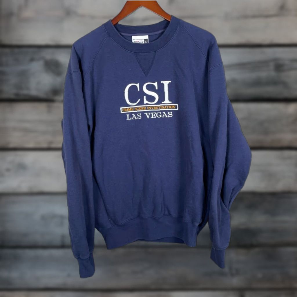 Vintage Badger CSI Las Vegas Sweatshirt Adult Large Dark Blue Embroidered Crewneck TV Series Men Size US L / EU 52-54 / 3 - 1 Thumbnail