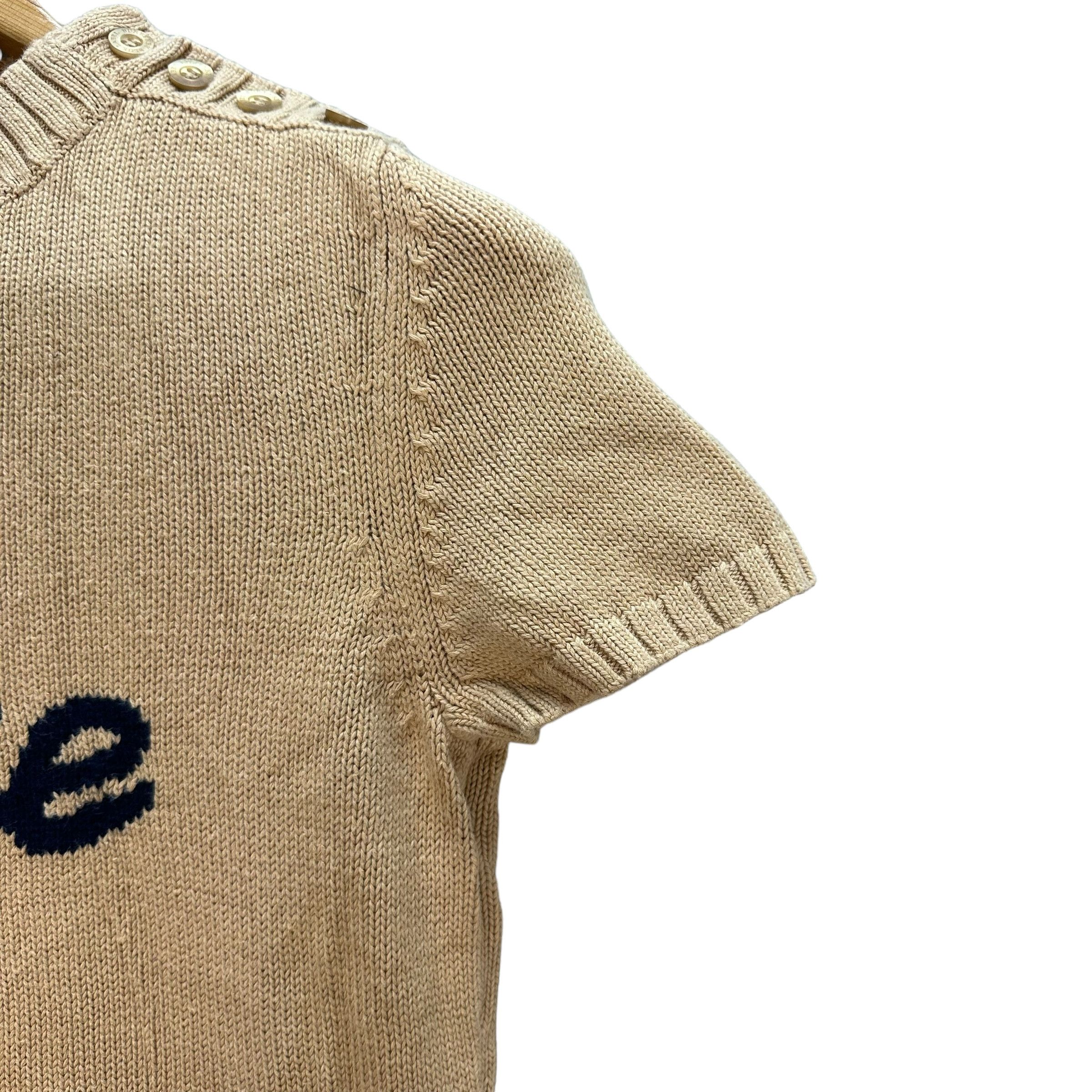 Burberry Burberry Blue Big Logo ShortSleeve Knitted Sweater #A13-0320 Size M / US 6-8 / IT 42-44 - 5 Thumbnail