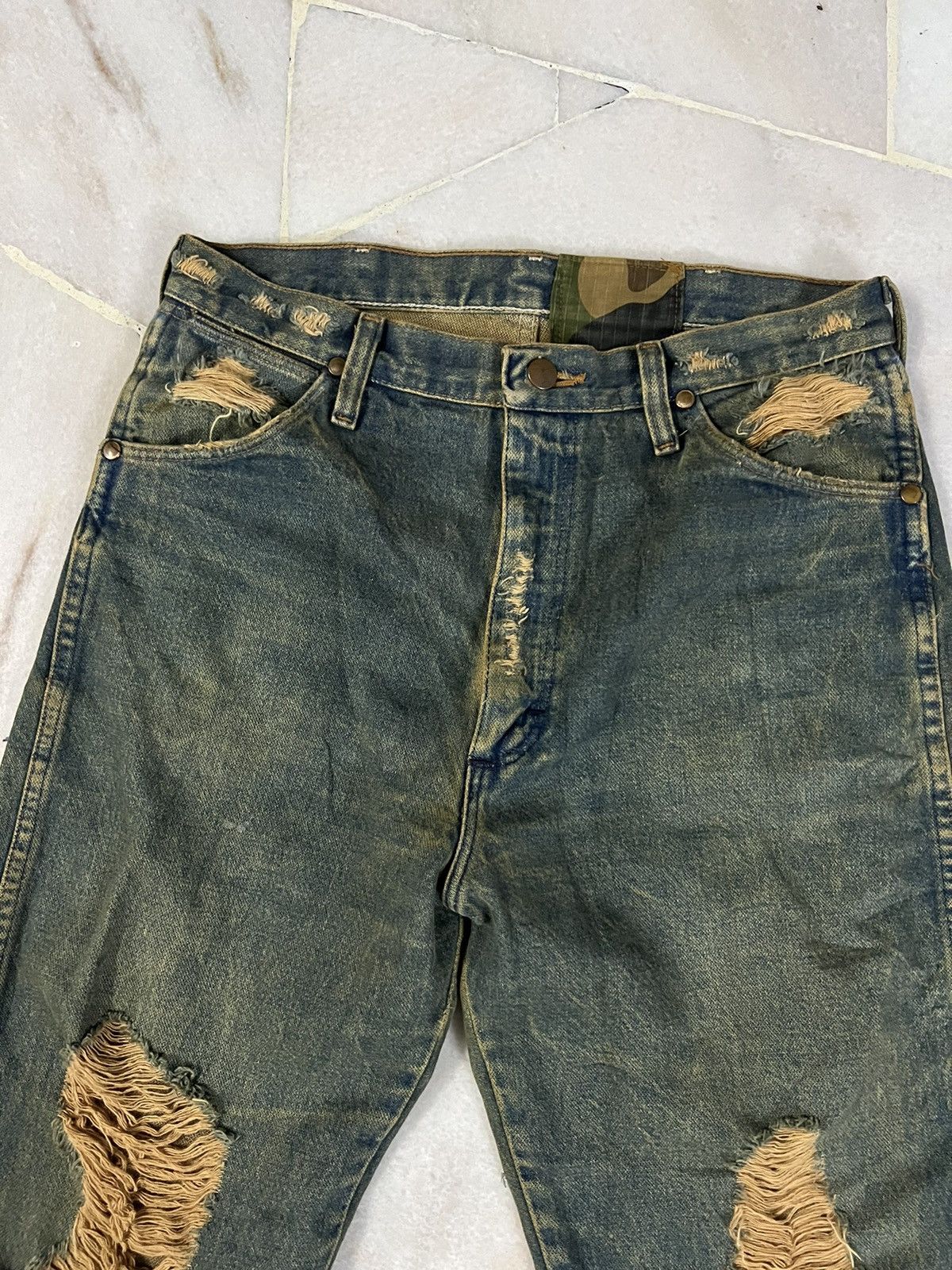 Wrangler Wrangler Distressed Rusty Jeans W30 Size US 30 / EU 46 - 4 Thumbnail