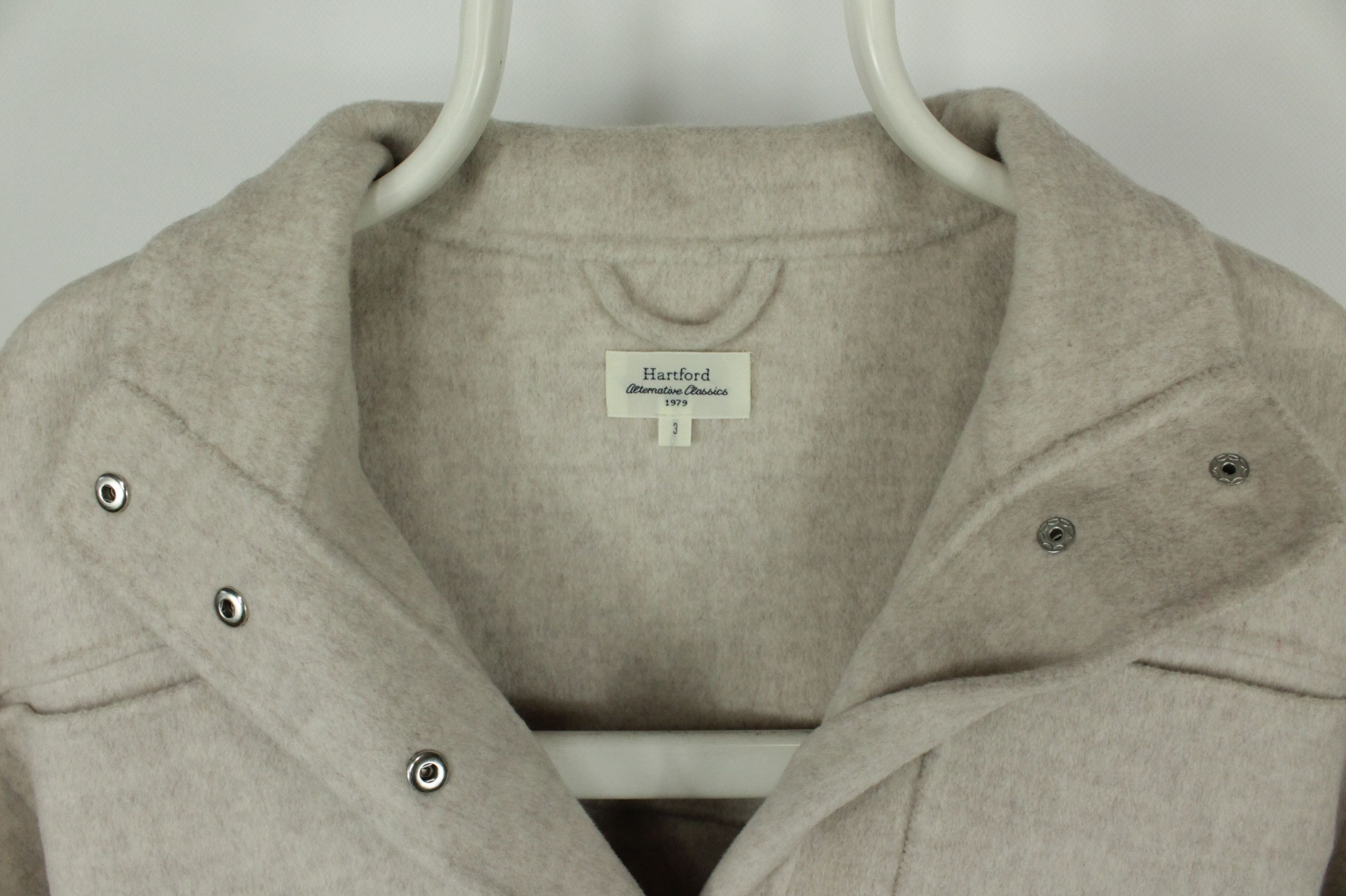 Hartford Hartford Vicco Wool Relaxed Fit Jacket Coat Natural Size L / US 10 / IT 46 - 10 Thumbnail