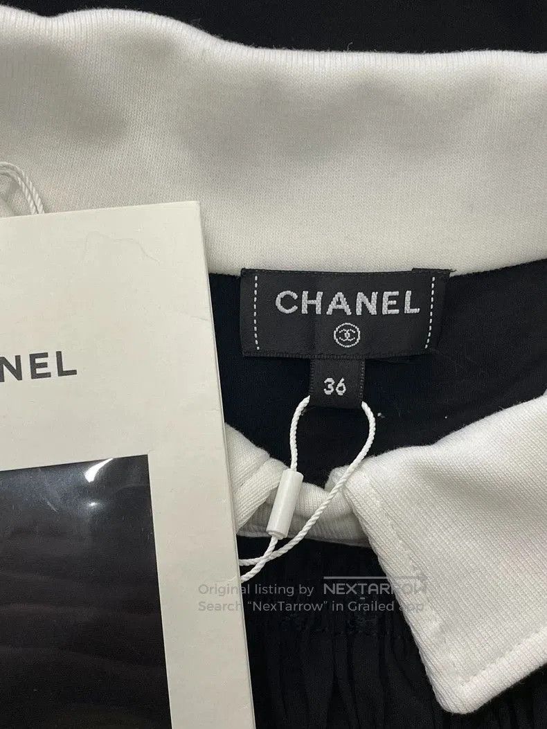 Chanel Chanel 25p Black White Collar Short Sleeve. Size US S / EU 44-46 / 1 - 4 Thumbnail