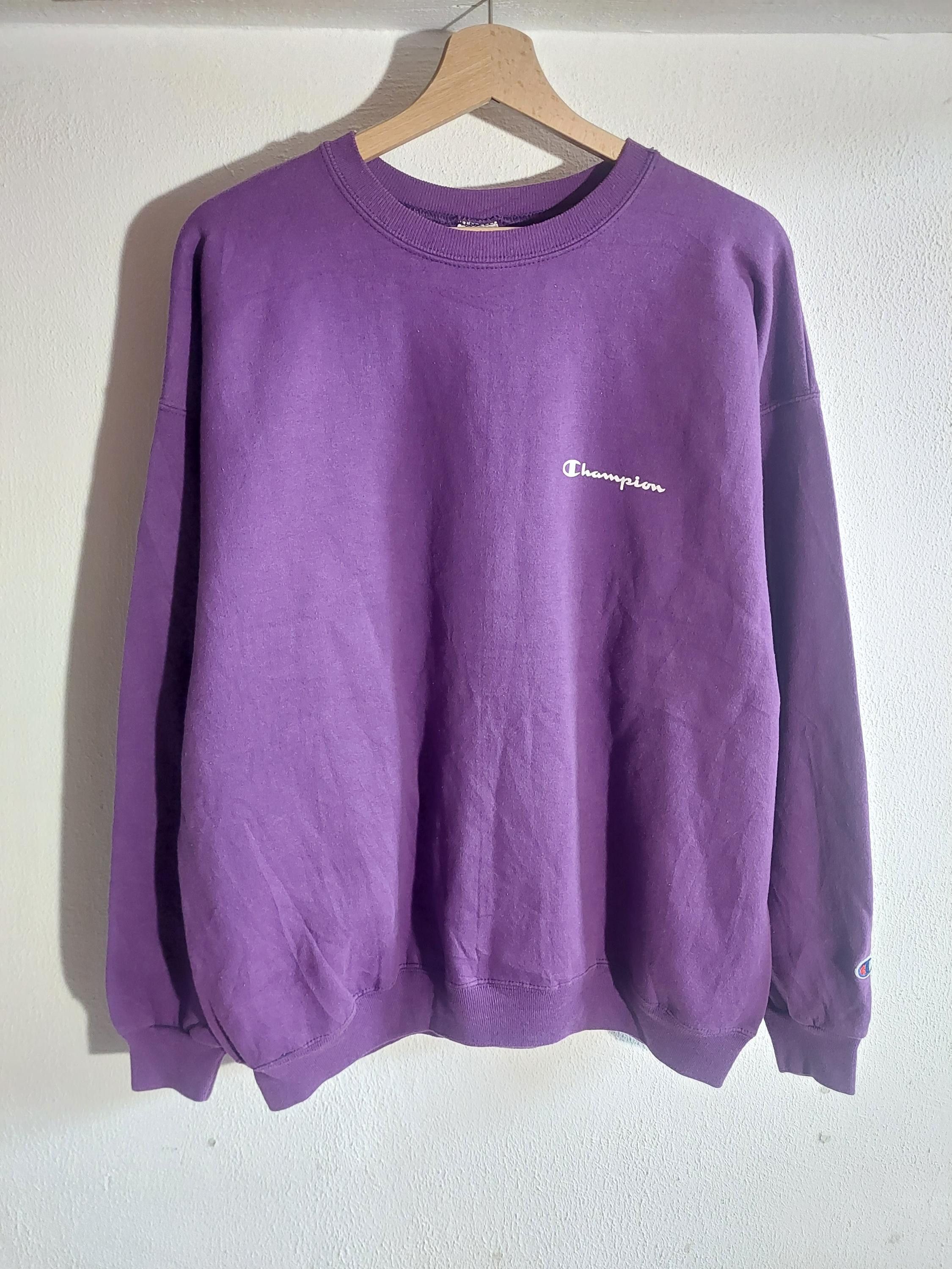 Champion Vintage Champion Purple Pullover Sweatshirt Size XL Size US XL / EU 56 / 4 - 2 Thumbnail