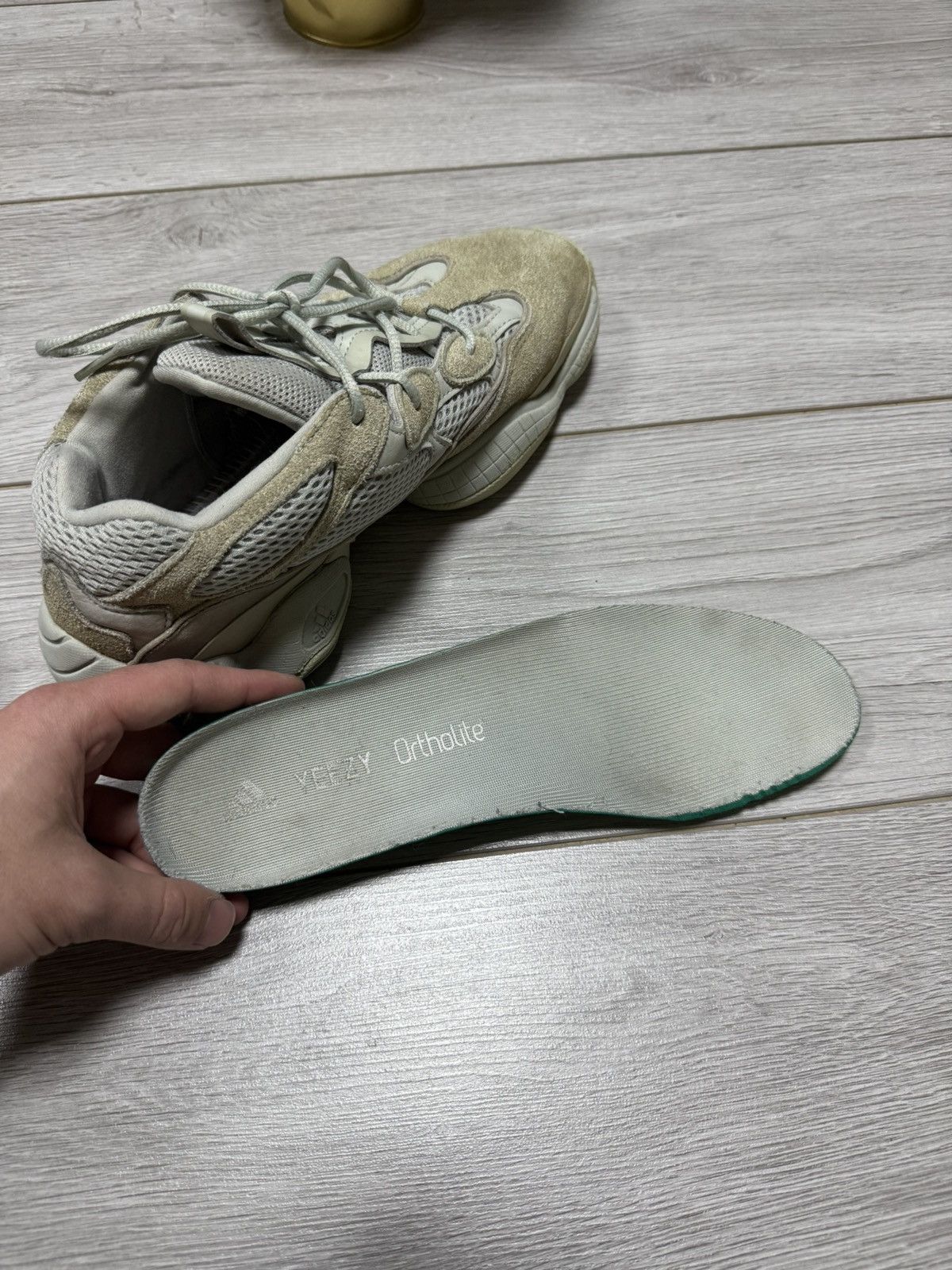 Adidas Bone White Yeezy 500 Blush 700 Cream Taupe Light 350 v2 Size US 9.5 / EU 42-43 - 10 Thumbnail