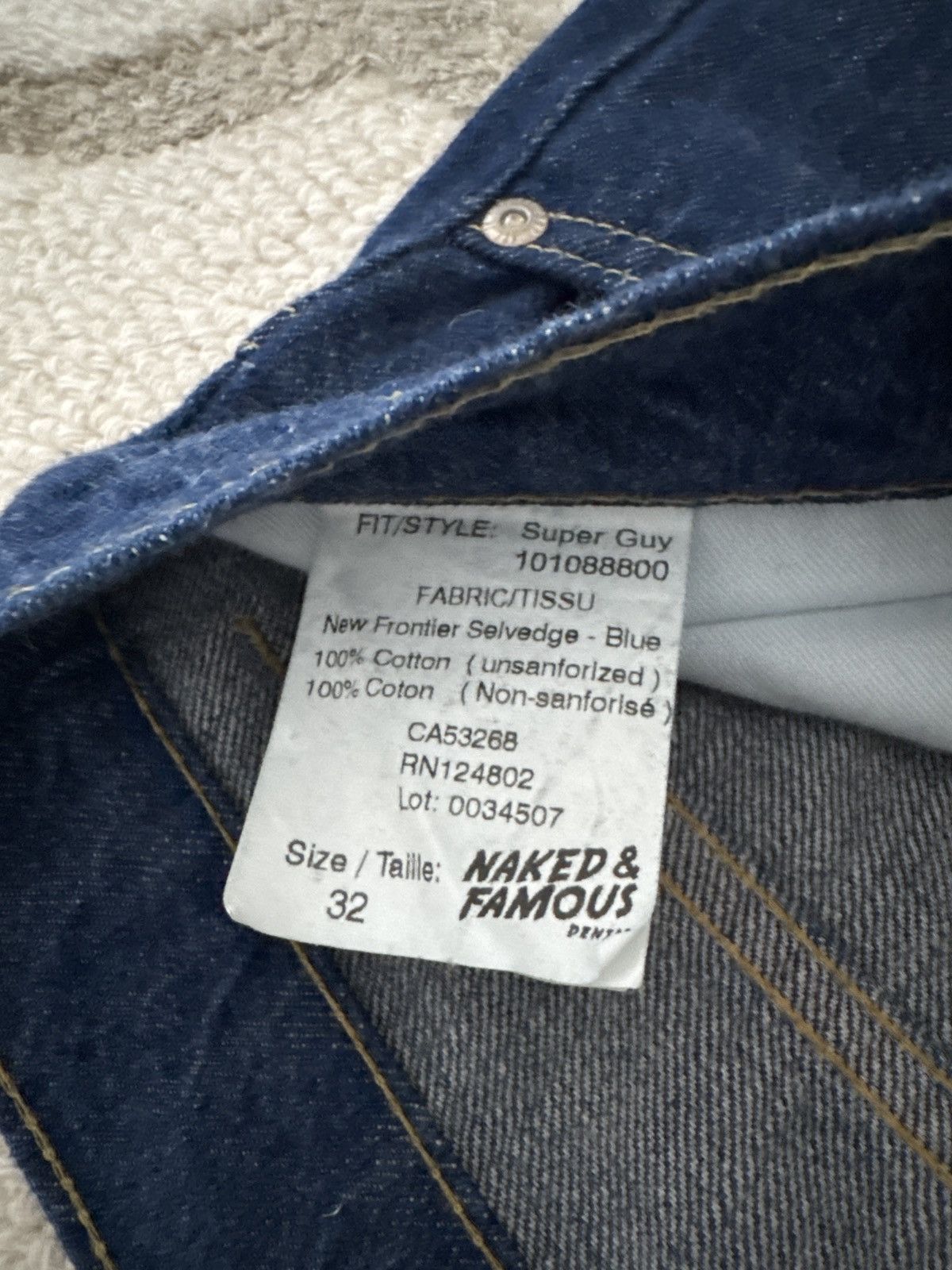 Naked & Famous Naked and Famous Jeans, 32x26, New Frontier Selvedge Blue Size US 32 / EU 48 - 3 Thumbnail