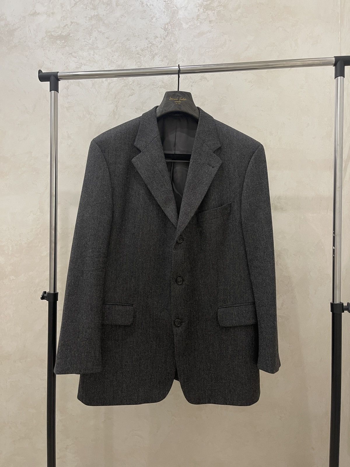 Baumler Baumler vintage blazer wool herringbone jacket sport coat Size 48R - 1 Thumbnail
