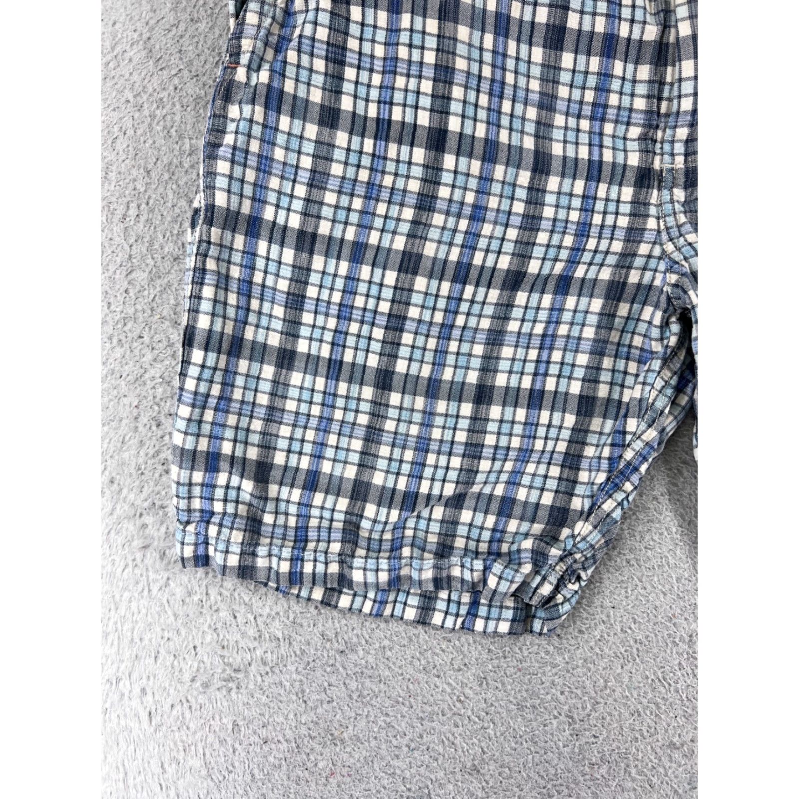 Tommy Bahama Tommy Bahama Shorts Mens 38 Blue Plaid Linen Tencel Blend Beach Vacation Vegas Size US 38 / EU 54 - 3 Thumbnail