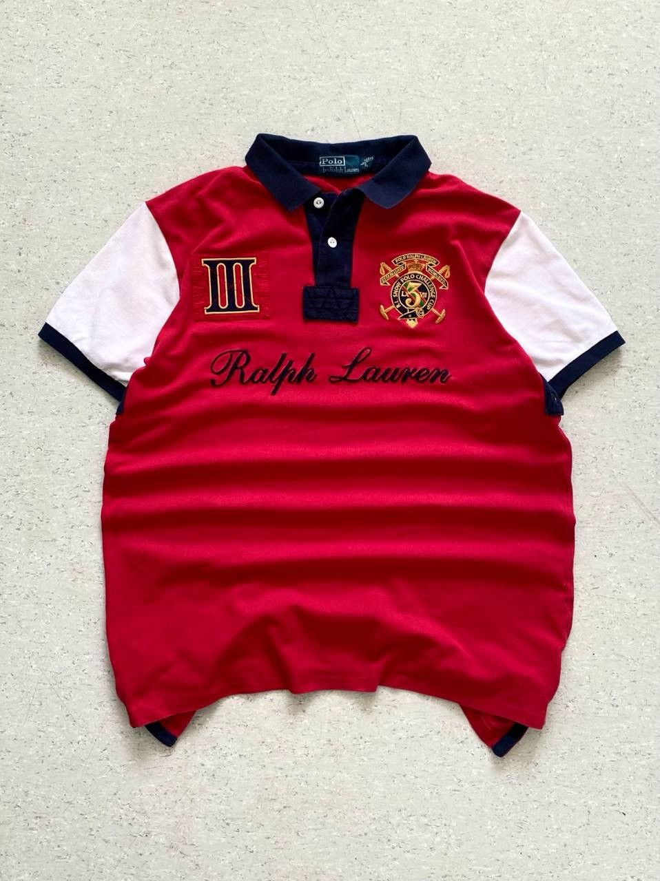 Polo Ralph Lauren 90s Ralph Lauren Vintage Cheet Kief Big Logo Retro Polo Size US L / EU 52-54 / 3 - 1 Thumbnail