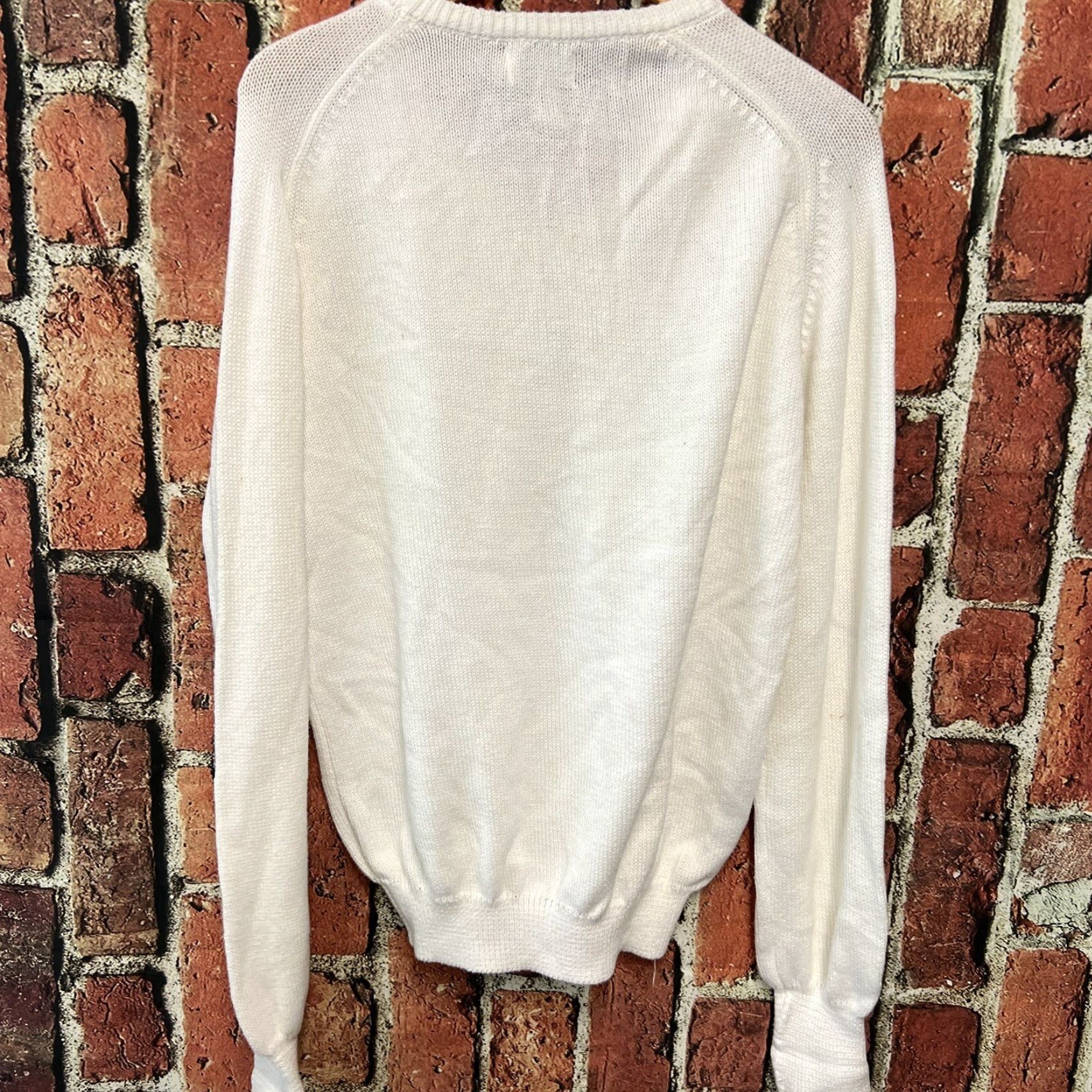 Vintage VINTAGE Greenbrier USA Knit Sweatshirt White Medium Pullover Sweater Men 90s Graphic Print All Seasons Casual Size US M / EU 48-50 / 2 - 3 Thumbnail