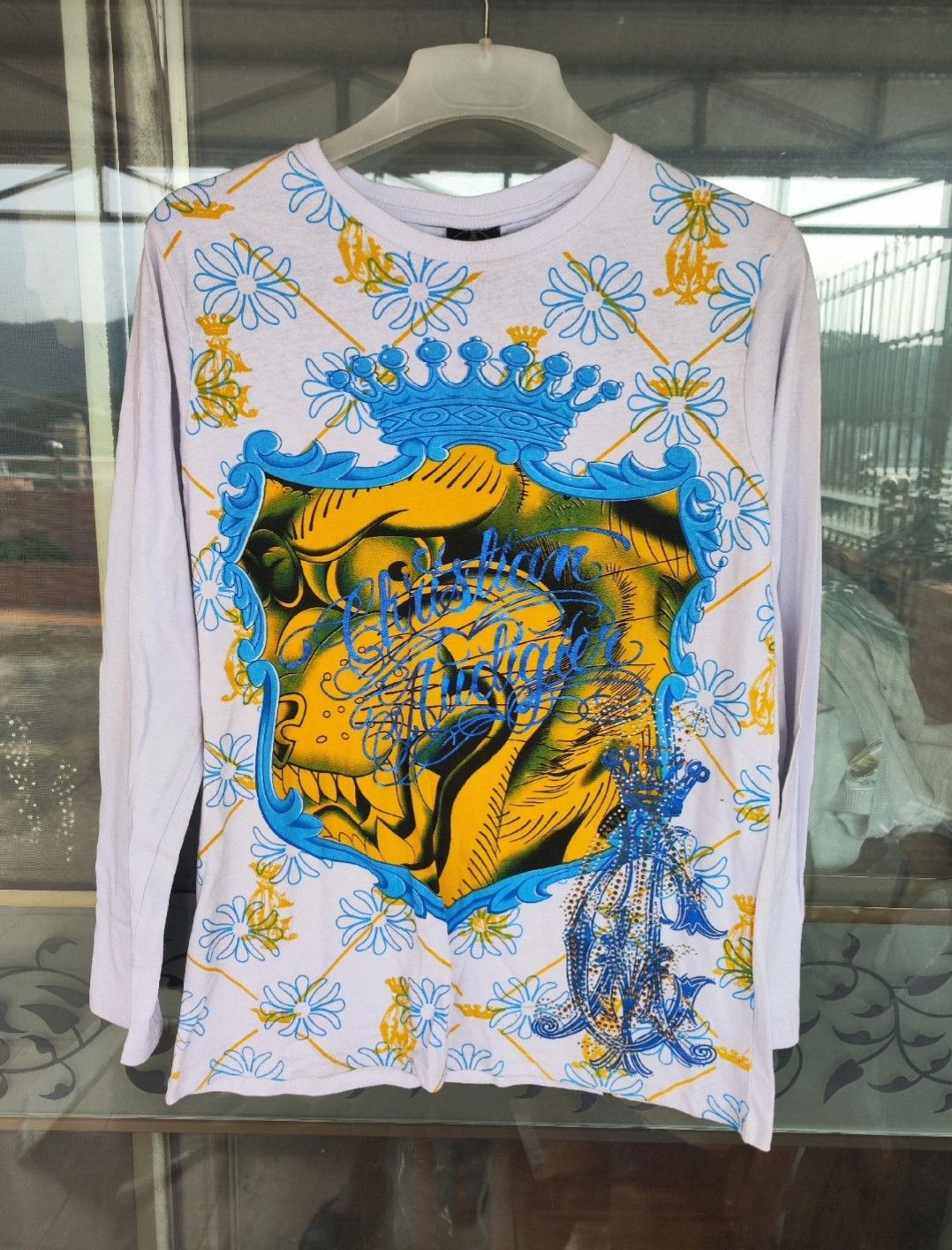 Ed Hardy christian audigier printed grunge long sleeved t-shirt Size US L / EU 52-54 / 3 - 1 Thumbnail