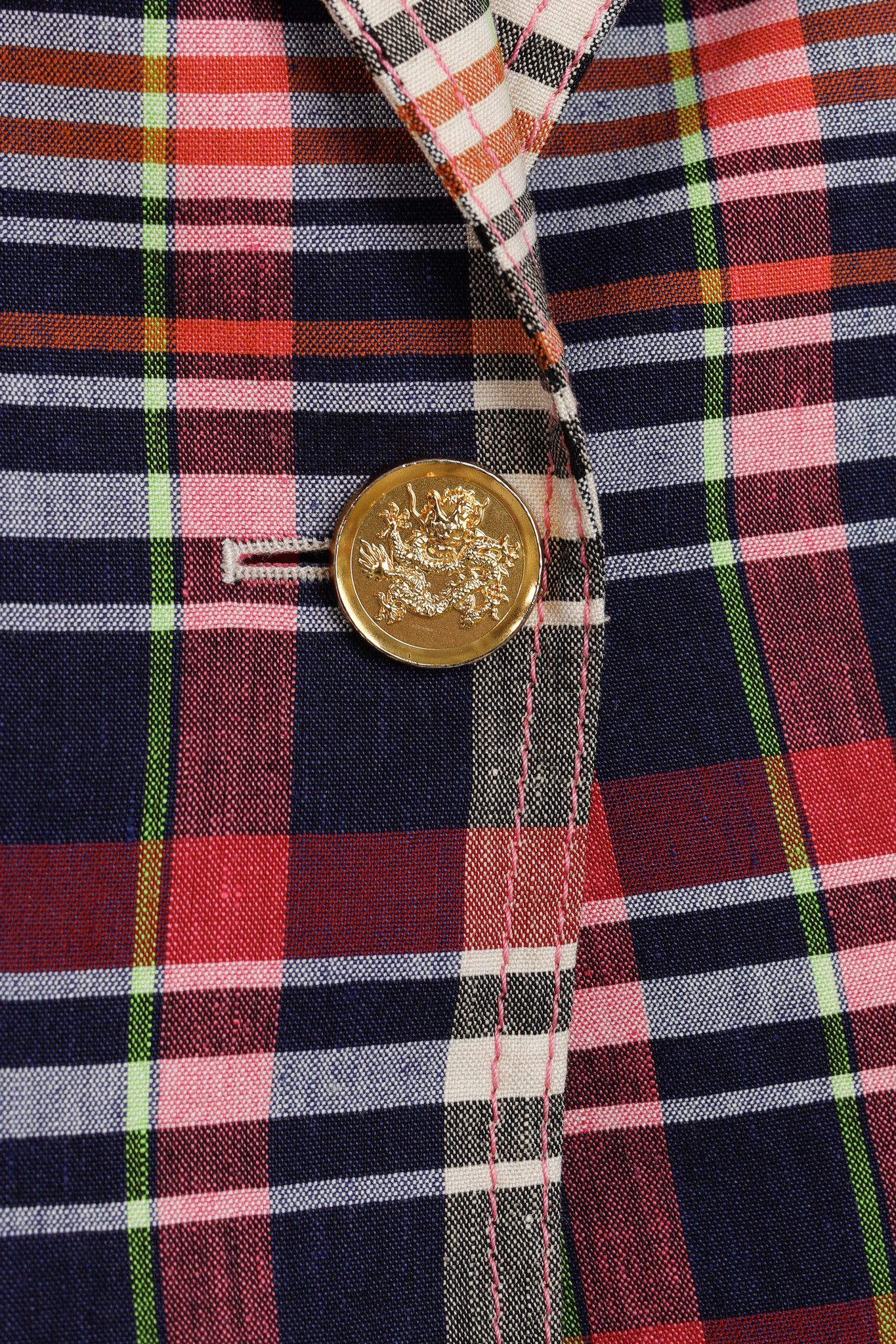 SMYTHE Smythe Patch Pocket Duchess Madras Plaid Blazer Size S / US 4 / IT 40 - 8 Thumbnail