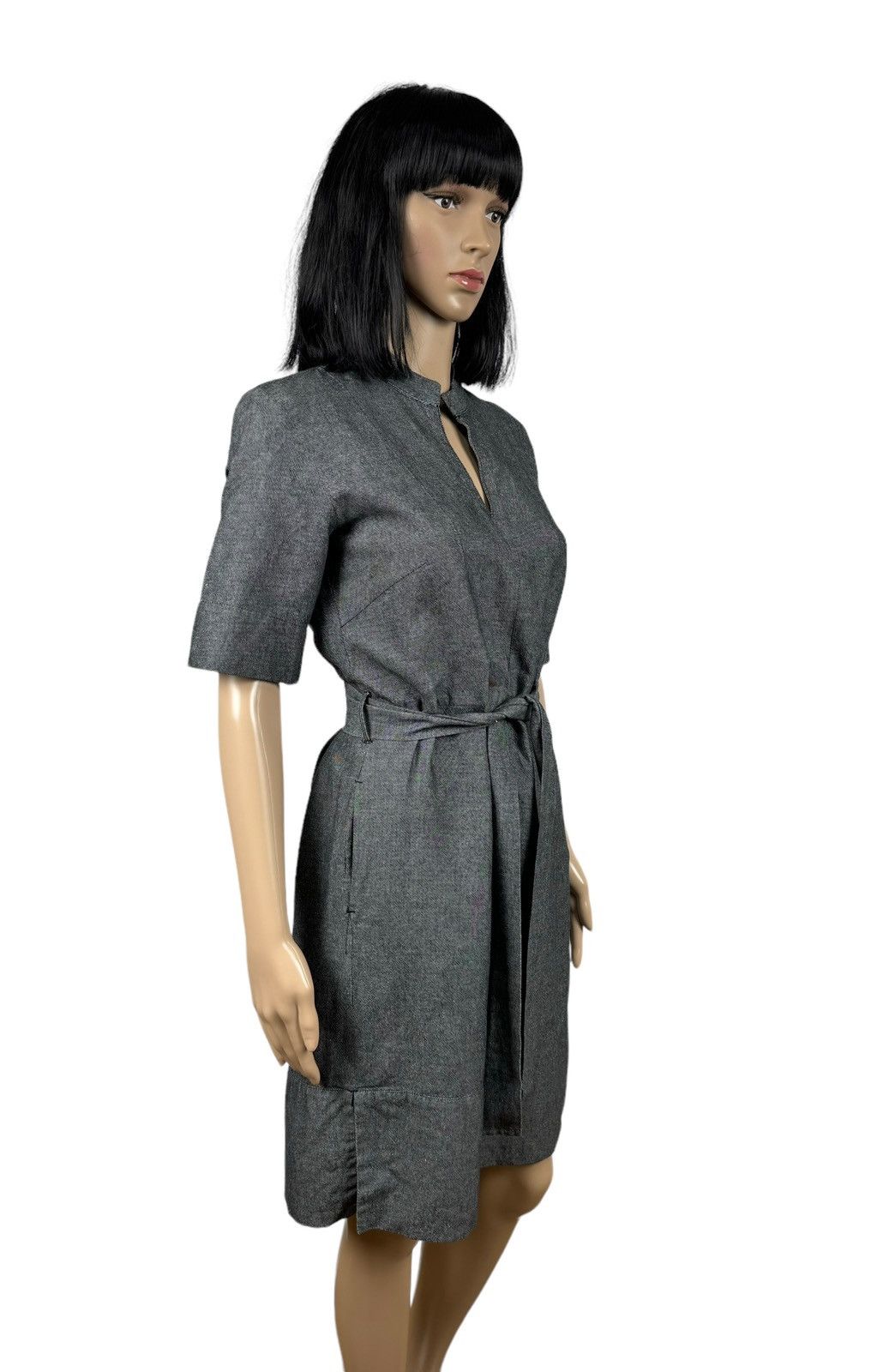 Designer Ivo Nikkolo Cotton-Linen Dress Belted size 34 Size XXS / US 00 / IT 34 - 3 Thumbnail