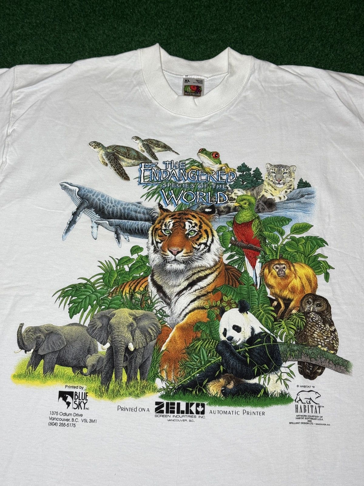 Habitat Endangered Species Habitat Animal Test Print XL 90s T Shirt Size US XL / EU 56 / 4 - 2 Thumbnail