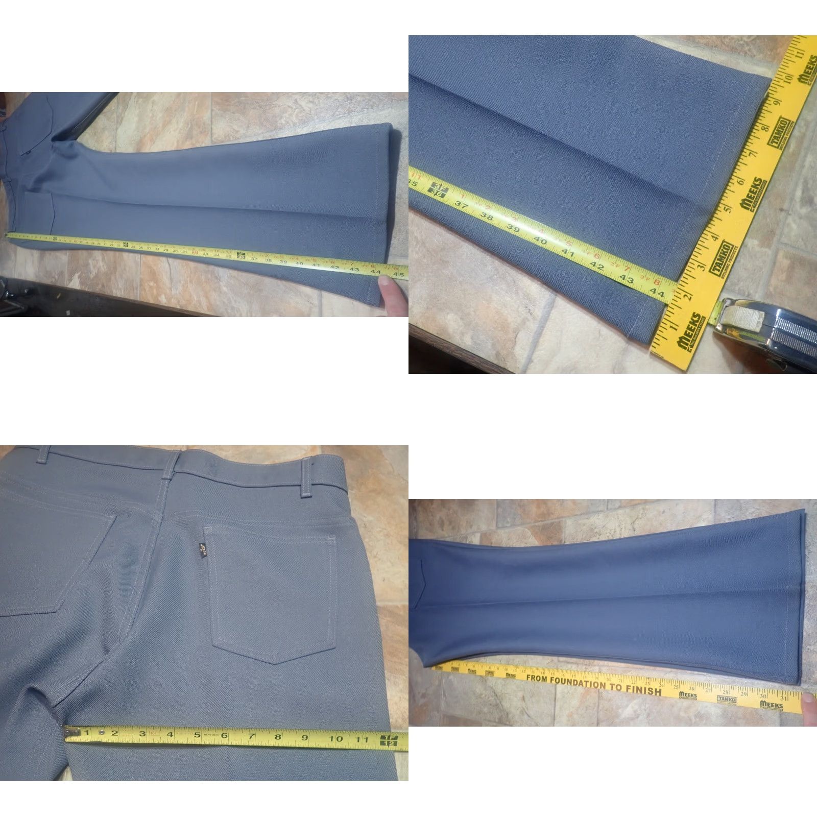 Levi's VINTAGE Levi's 517 Jeans Bootcut Pants 38X32 Regular Mens Gray Blue Polyester 90s USA Bootcut Brown Tag Size US 38 / EU 54 - 9 Thumbnail