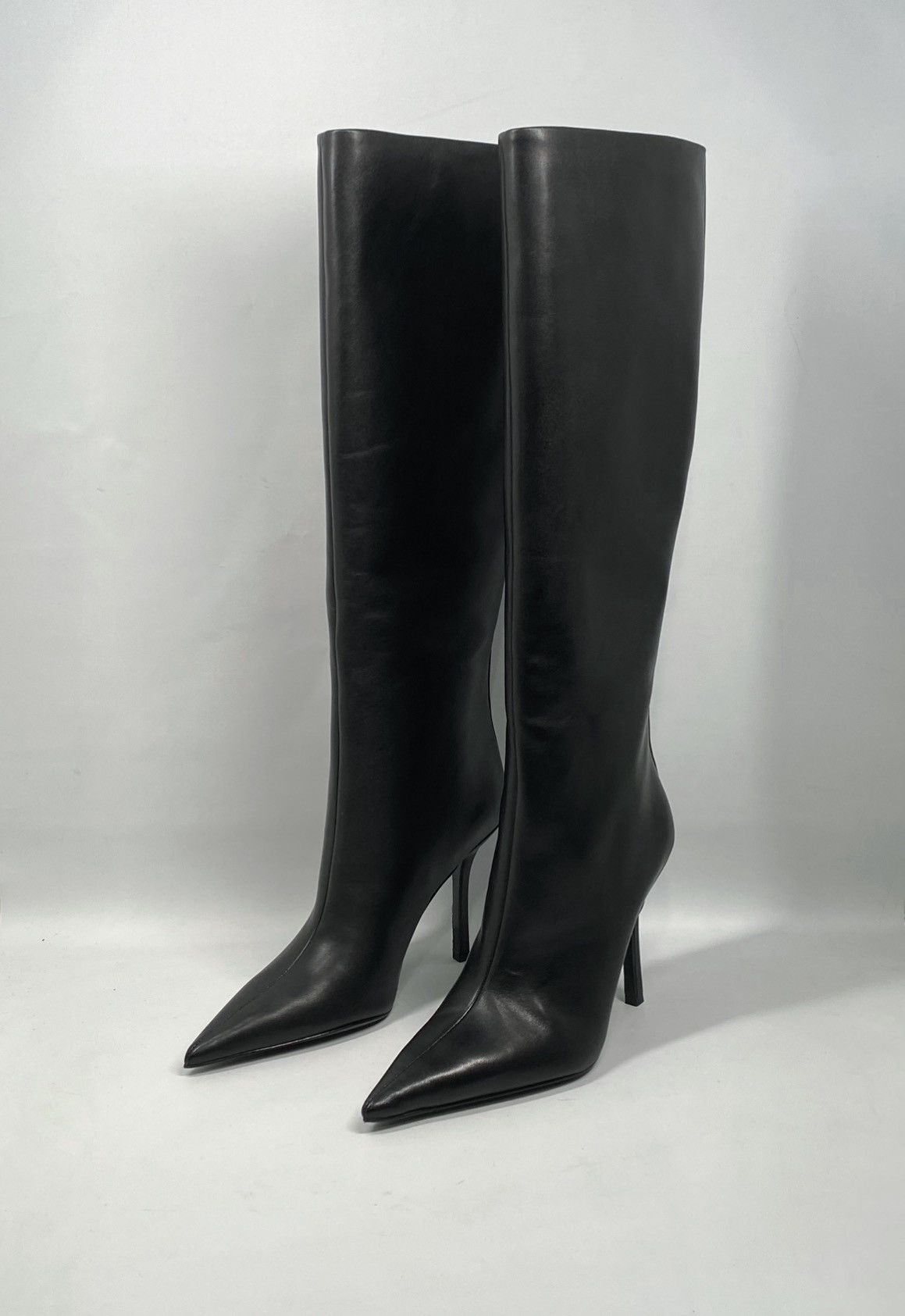 Alexander Wang Alexander Wang leather heeled knee-high boots size 36.5 Size US 6.5 / IT 36.5 - 4 Thumbnail