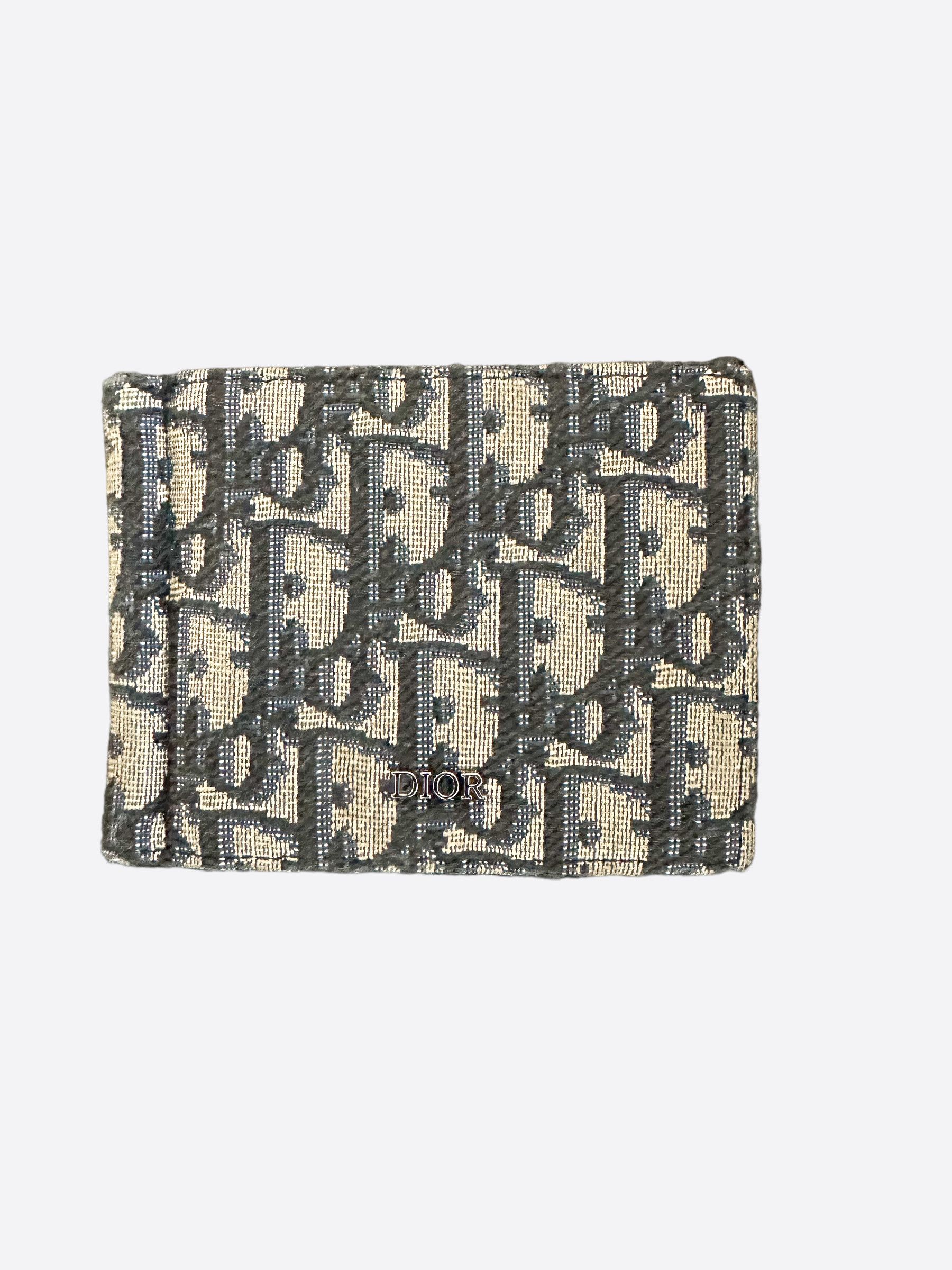 image of Dior Beige Oblique Bill Clip Wallet, Men's