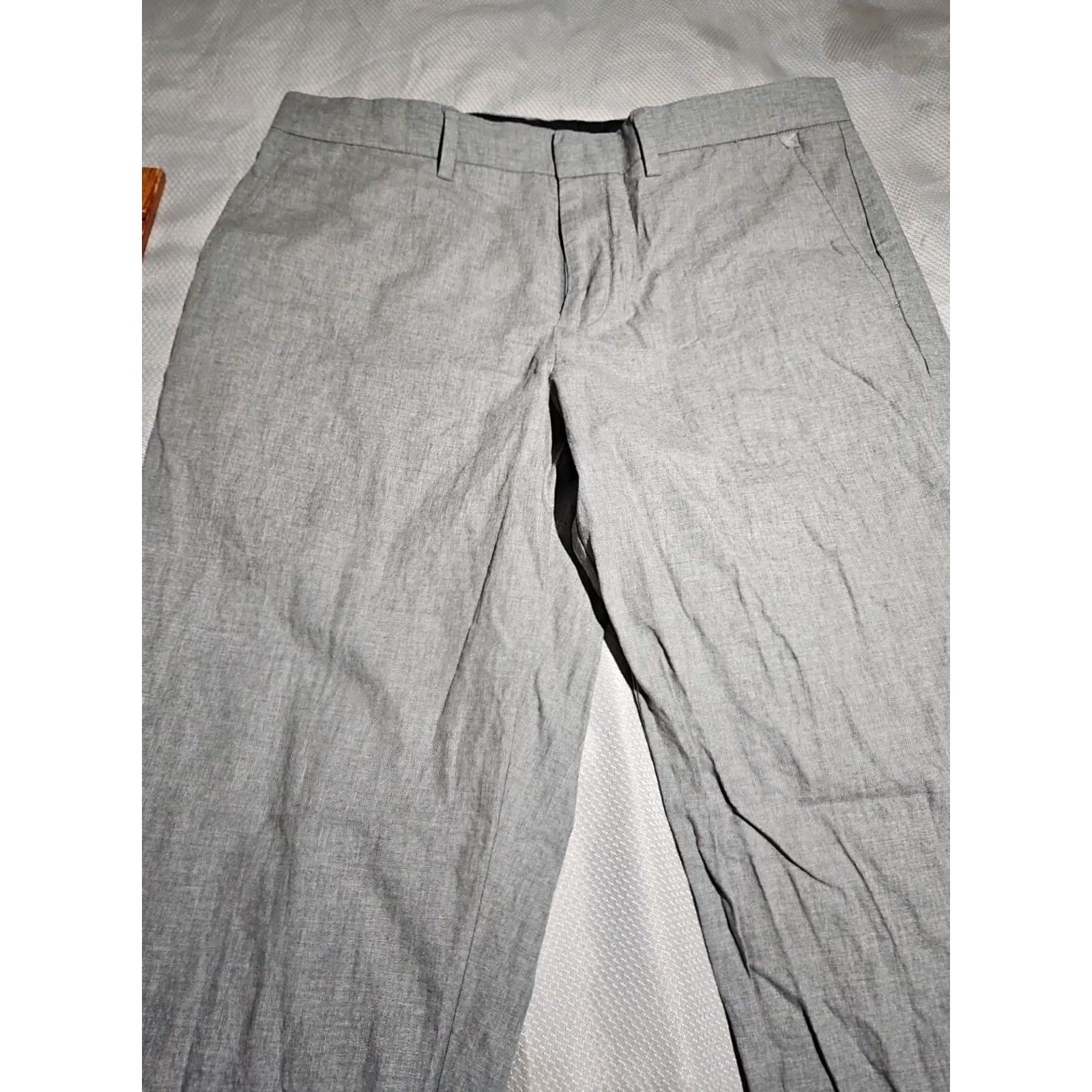 J.Crew J.CREW Pants Mens 34x32 Bedford Slim Flat Front Gray Wool Cotton Chino Trousers / Pants Size US 34 / EU 50 - 2 Thumbnail