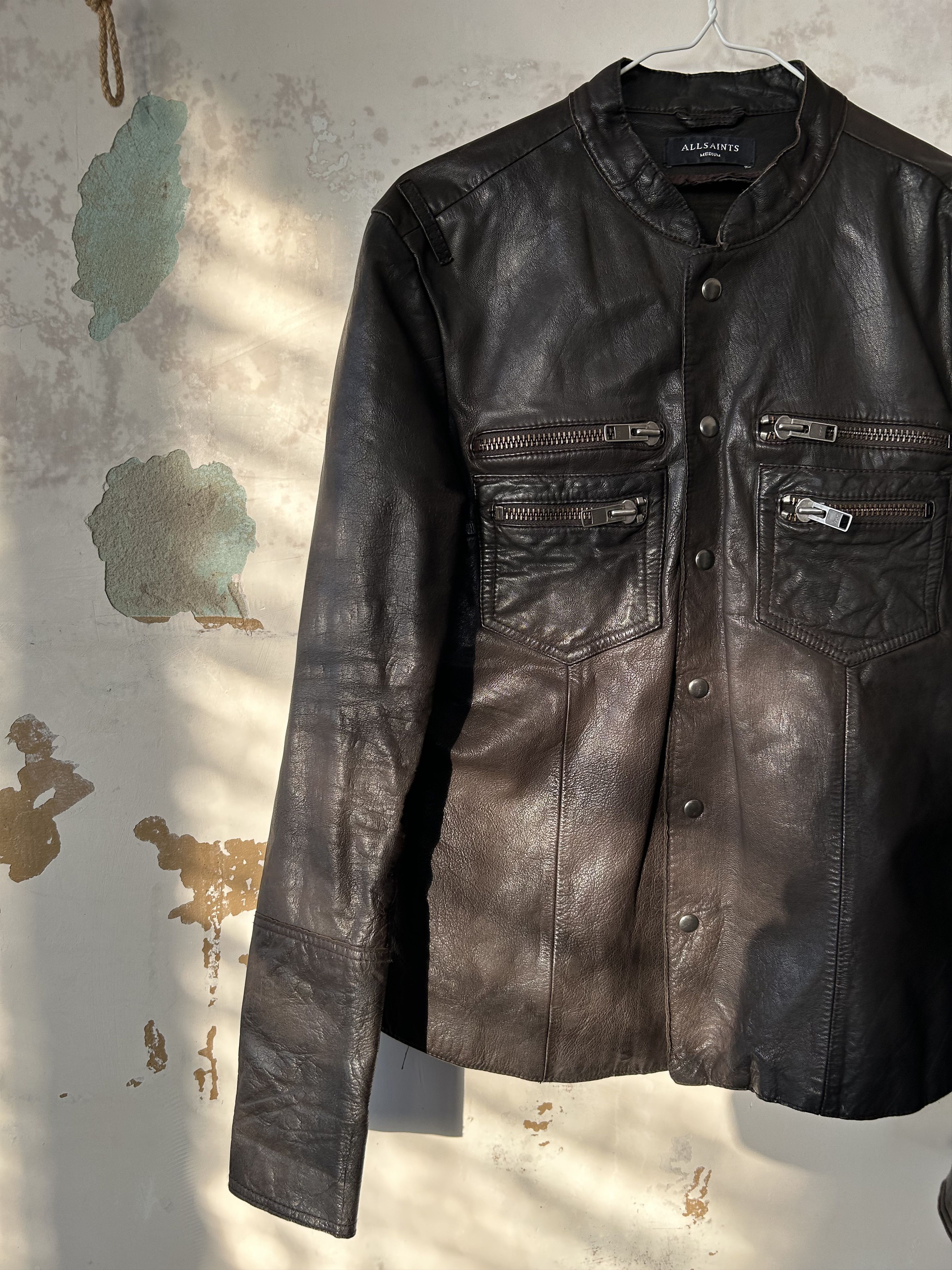 Allsaints AllSaints Leather Jacket in Black Size M Size US M / EU 48-50 / 2 - 3 Thumbnail