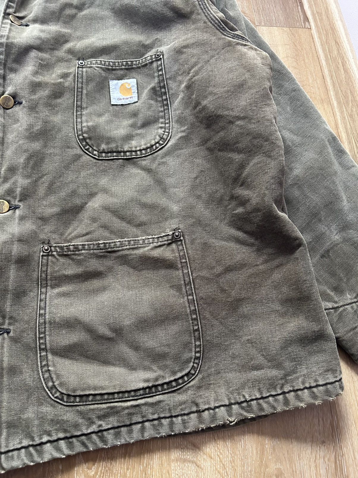 Carhartt Vintage Carhartt Jacket Men 46 C01 BLK Canvas Chore Blanket Size US XXL / EU 58 / 5 - 4 Thumbnail