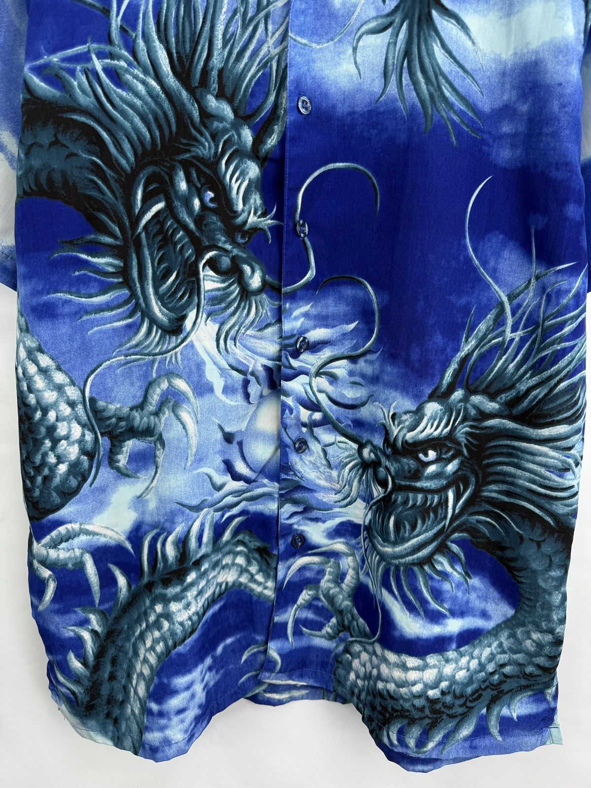 Japanese Brand 🇯🇵 Vintage 90s Japan Dragon Anime Style Shirt Samurai Retro Size US M / EU 48-50 / 2 - 4 Thumbnail
