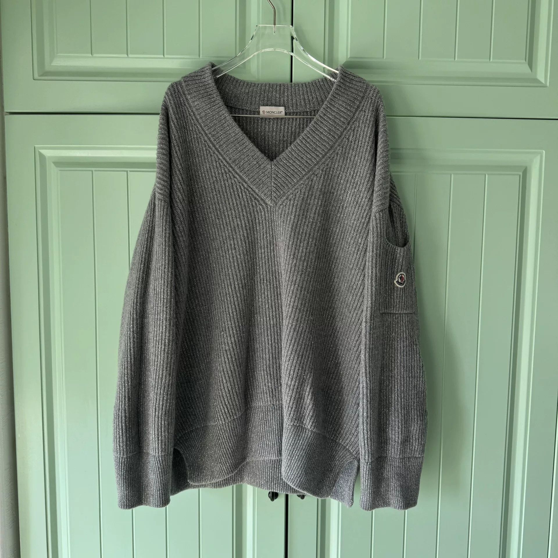 Moncler Moncler V-neck Wool Sweater Size US M / EU 48-50 / 2 - 1 Thumbnail