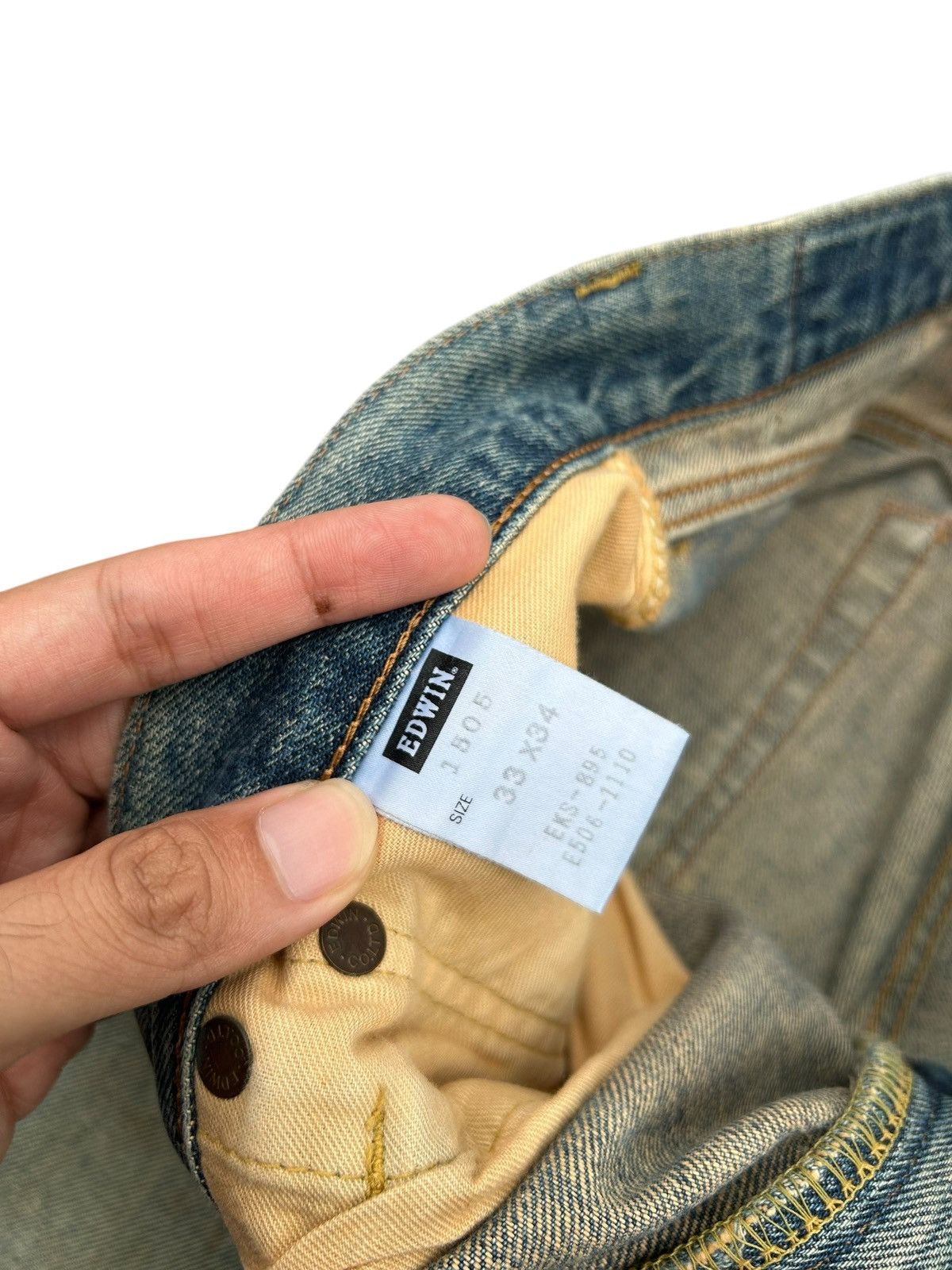 Kapital Thrashed Vintage Edwin 505 Selvedge Dirty Rusty Denim Jeans Size US 33 - 9 Thumbnail
