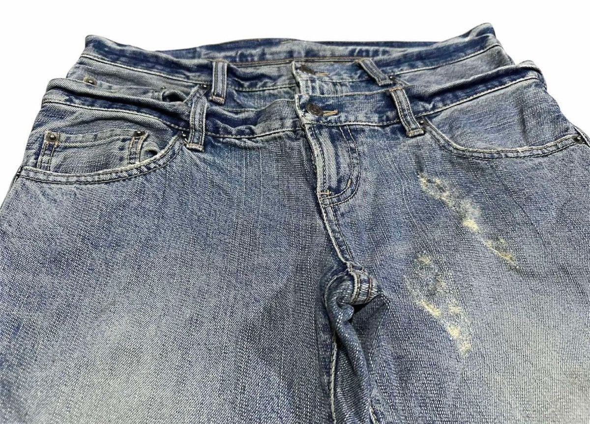 Japanese Brand × Le Grande Bleu (L.G.B.) × Tornado Mart 🔥Sick Y2K PPFM Distressed Boro Patchwork Double Waist Denim Size US 34 / EU 50 - 4 Thumbnail