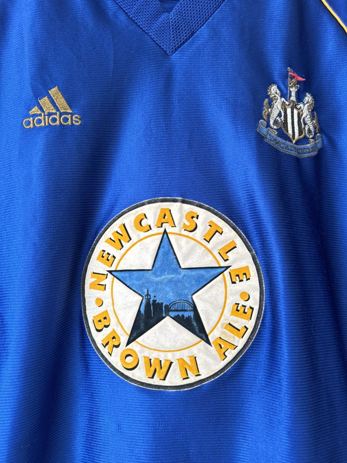 Adidas Vintage Newcastle United 1998-1999 Away Soccer Jersey Shirt Size US XL / EU 56 / 4 - 7 Thumbnail