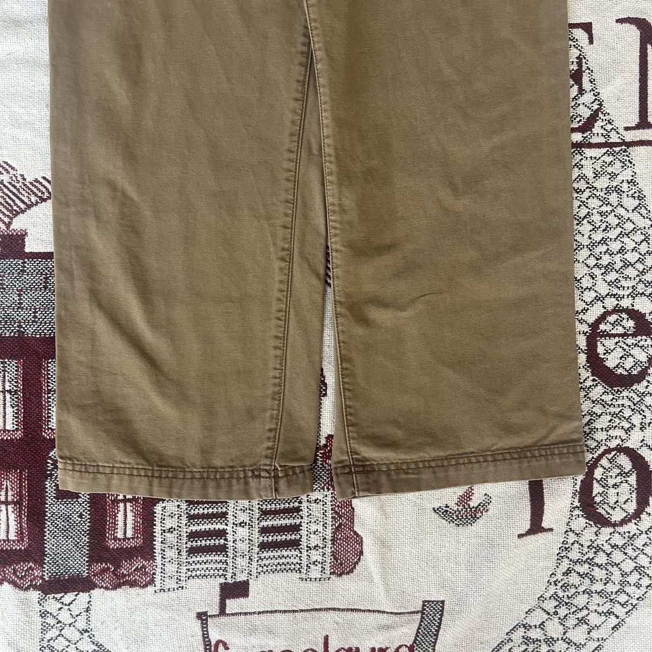 Japanese Brand × Vintage Vintage 2000s/Y2K Super Baggy Brown/Khaki Essential Pants! Size US 38 / EU 54 - 6 Thumbnail