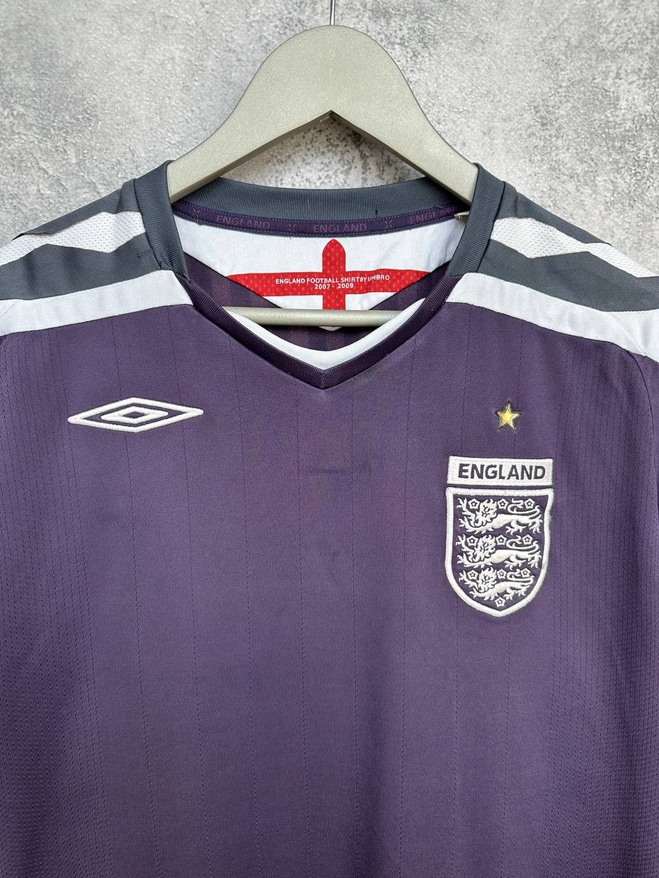 Umbro Umbro England Away Jersey 2007–2009 Purple Football Shirt Size US XL / EU 56 / 4 - 4 Thumbnail