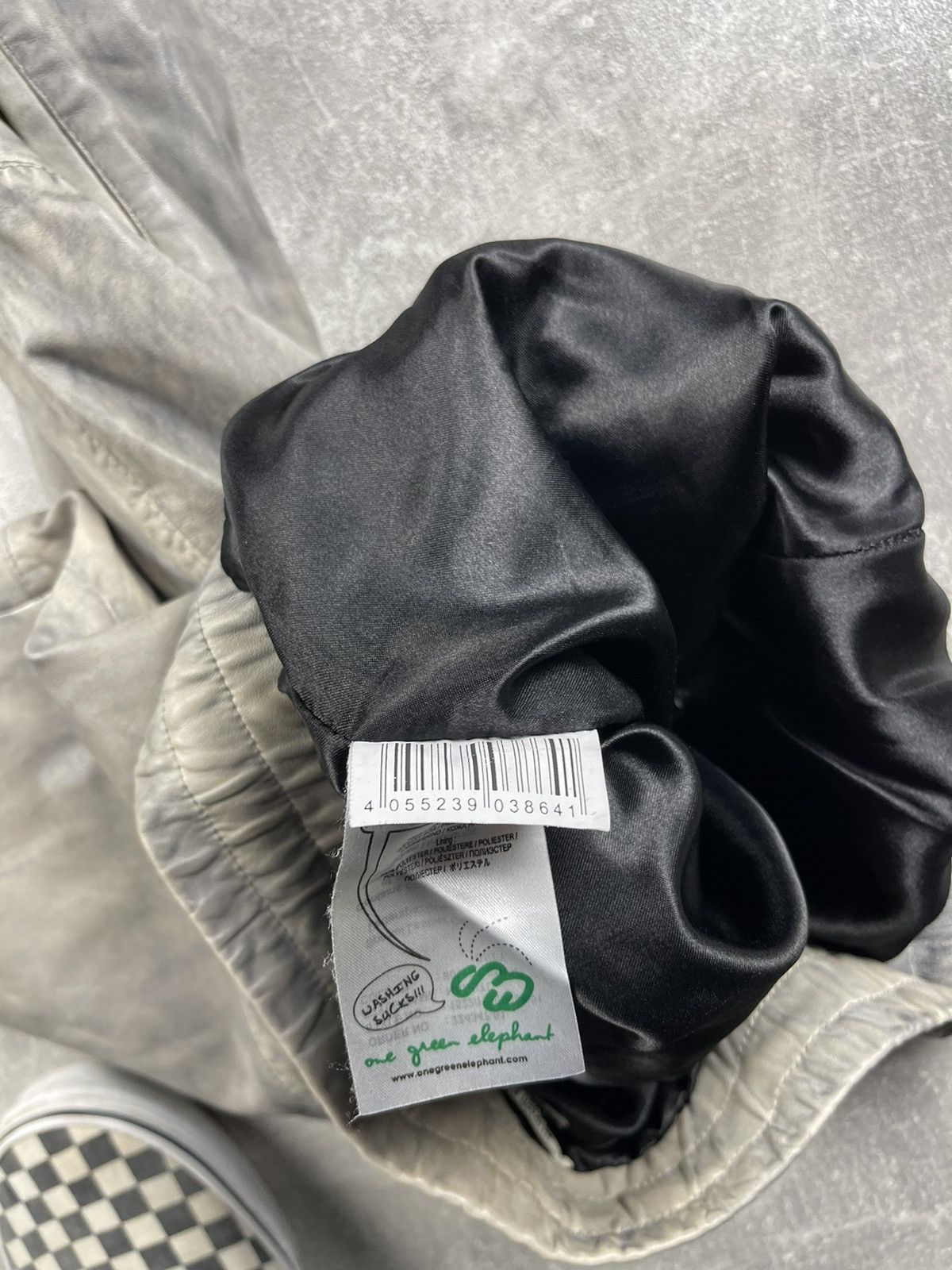 Other One Green Avant Garde Leather Elephant Dyed Pants Cement Size 29" - 12 Thumbnail