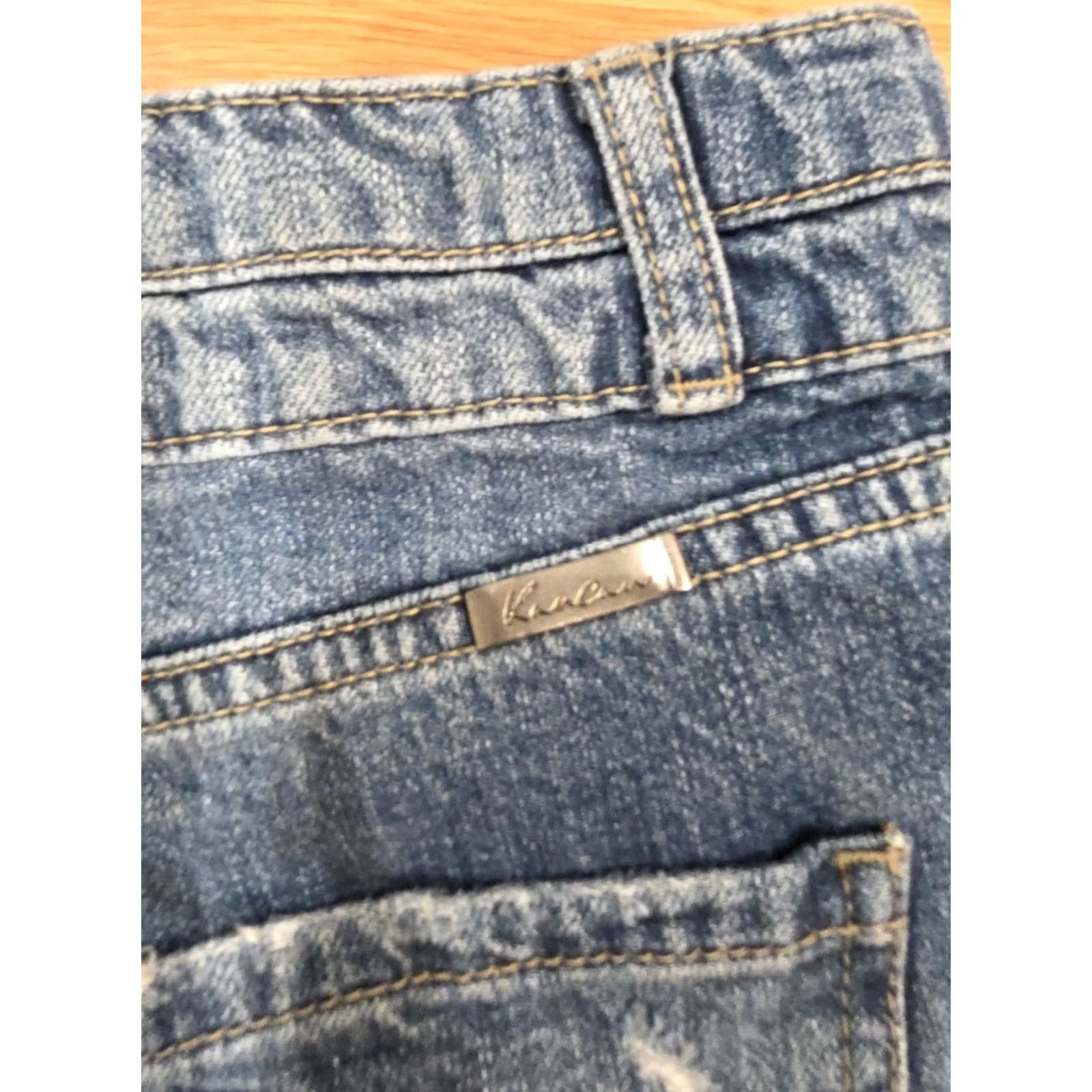Vintage VINTAGE KanCan Women's Denim Shorts Cut-Off Distressed Inseam 2" Waist 26" Size S Blue Womens Size 26" / US 2 / IT 38 - 4 Thumbnail