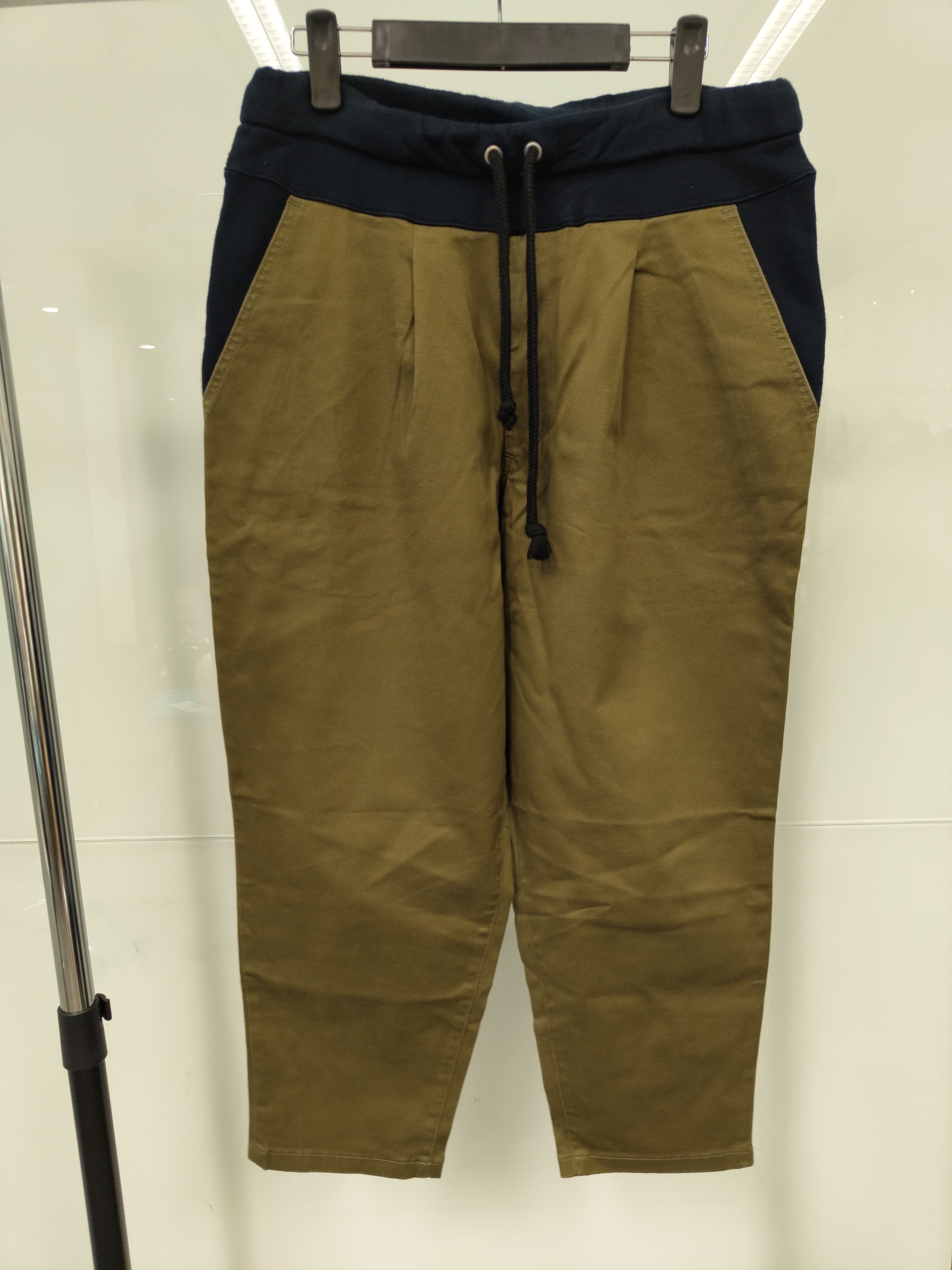 image of Cabane De Zucca Blue And Khaki Drawstring Pants, Men's (Size 32)
